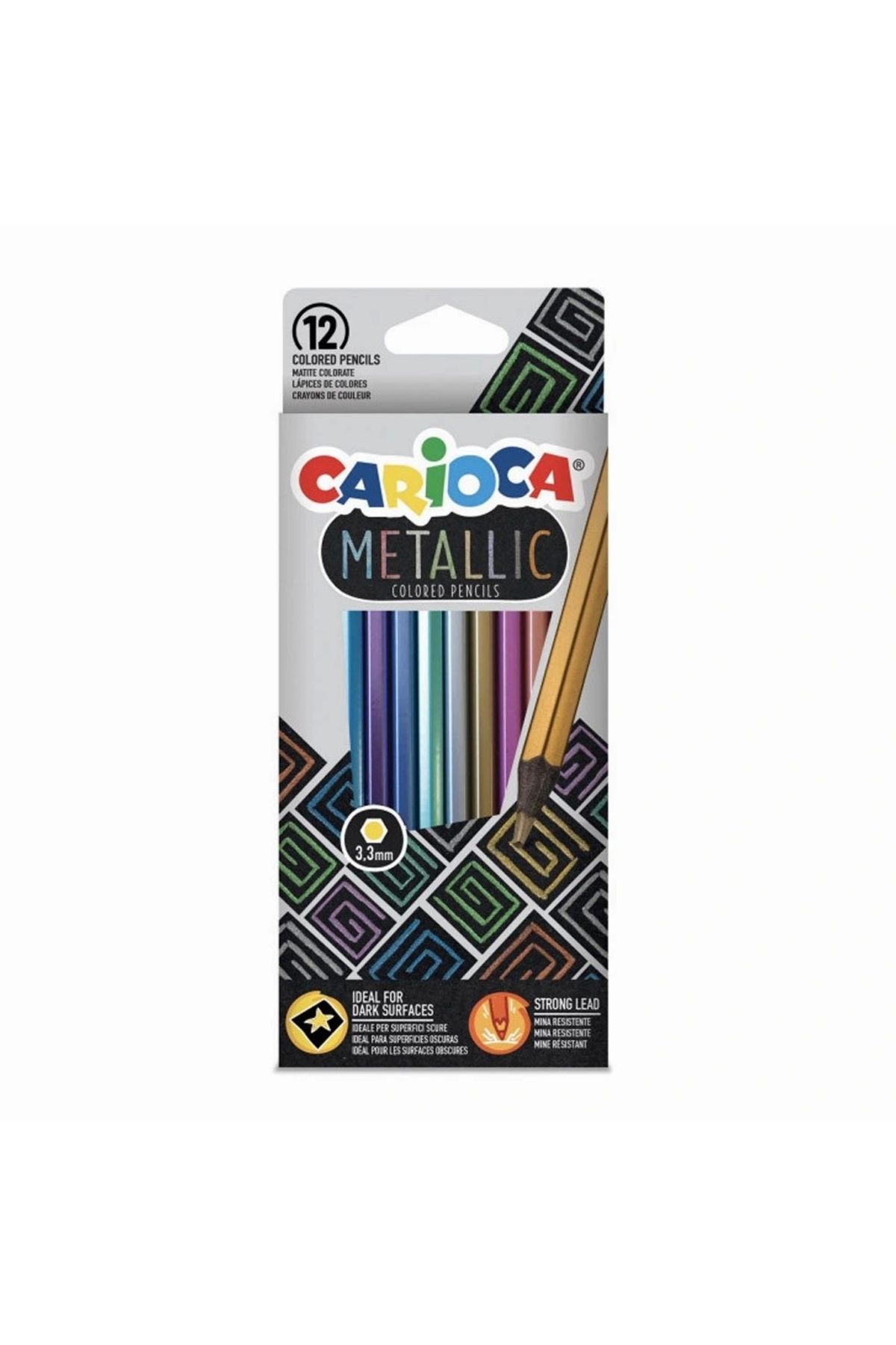 OurStyles Carioca 12 Renk Metalik Kuru Boya Seti