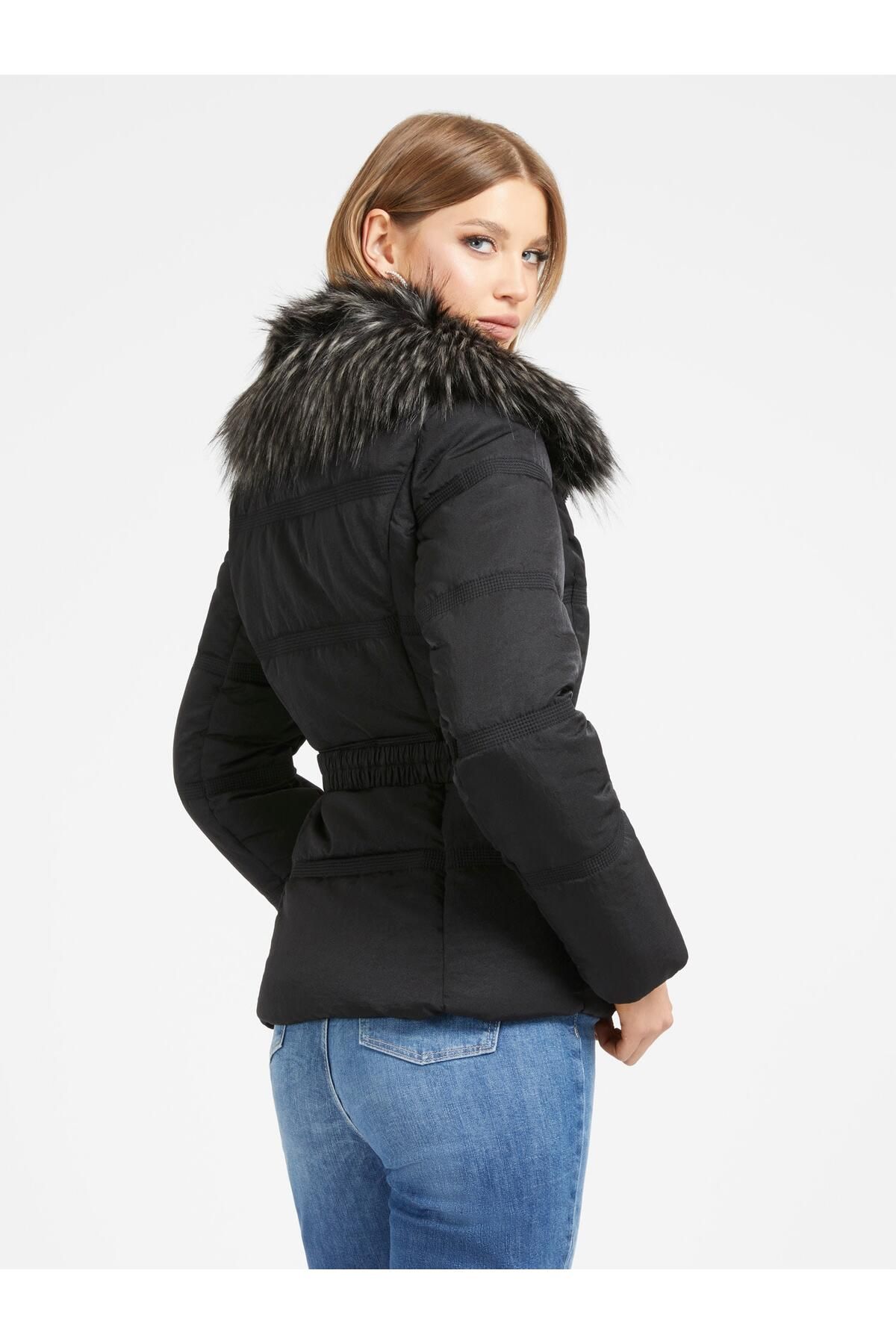 Guess-Marisol Water Resistant Belted Puffer Jacket COAT W3BL27WFQW2 JBLK 3