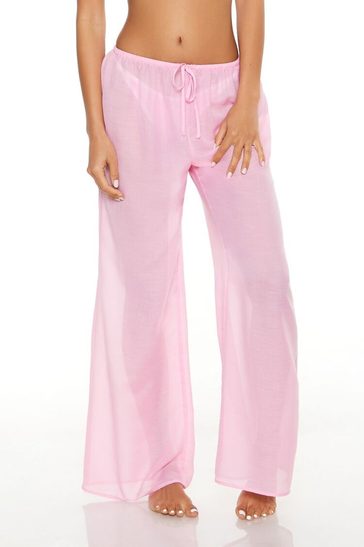 Forever 21 Transparan Wide-Leg Plaj Pantolonu