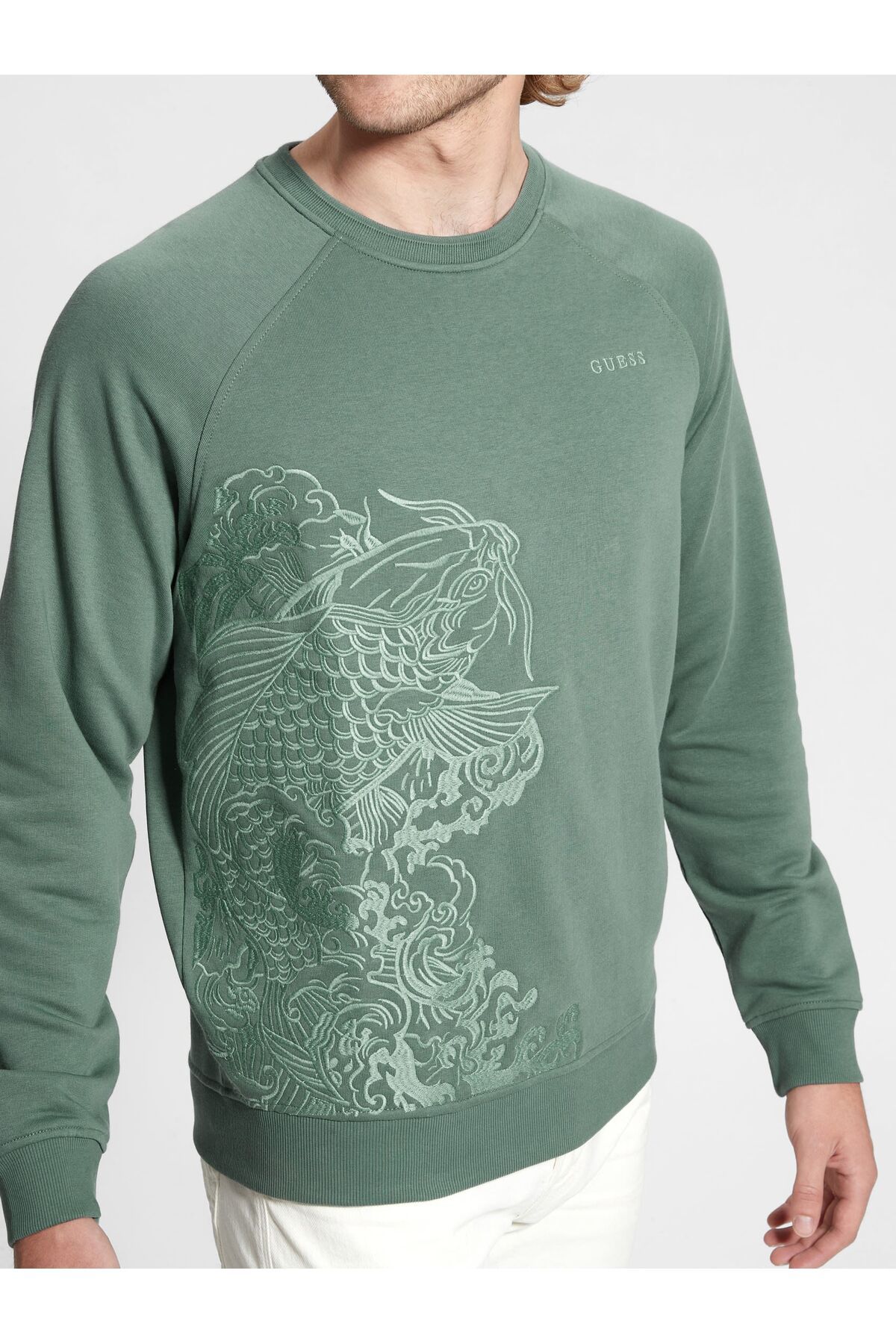 Guess Full Embro Erkek Sweatshirt