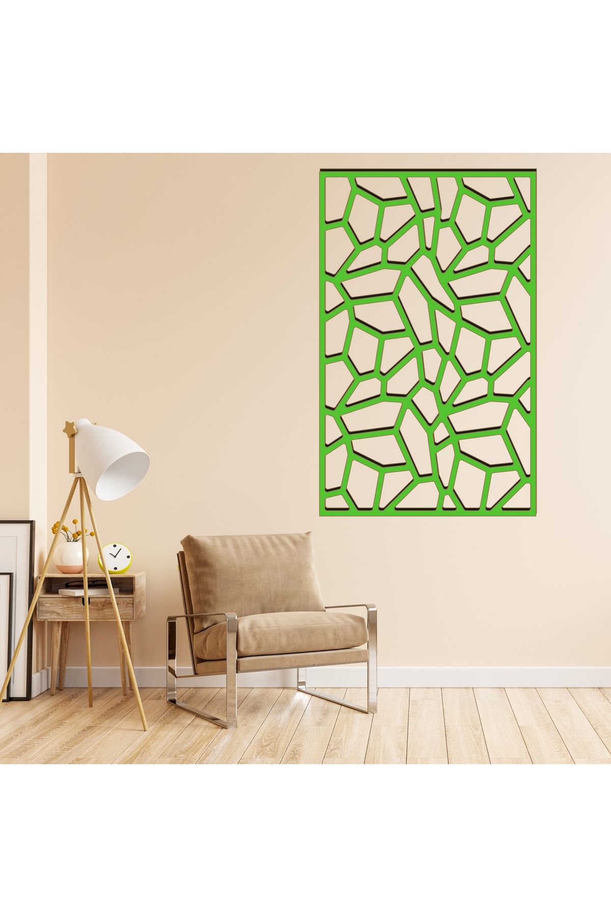 Grand Fine Art Çerçeve Görünümlü Tek Parça Renkli MDF Panel Tablo