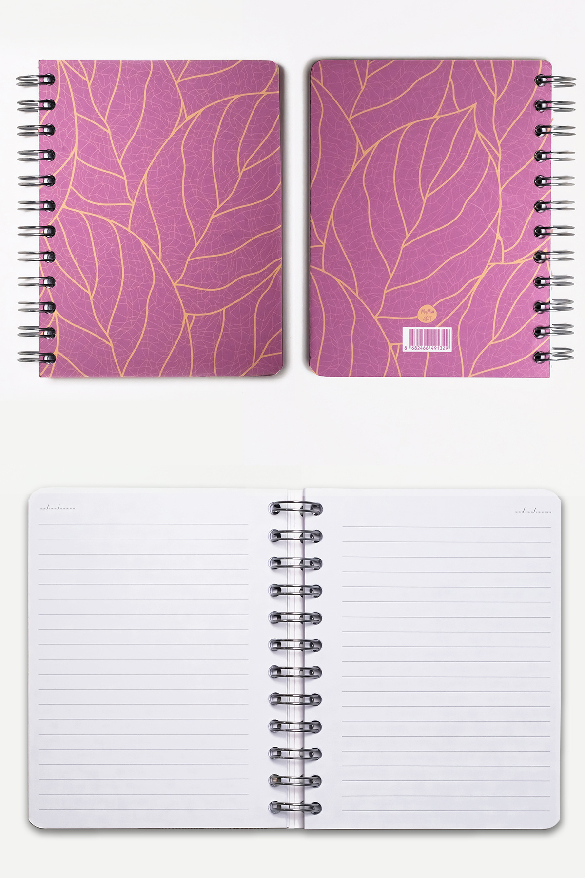 My Mia Art-Fuchsia Branch Spiral Notebook 12X17 4
