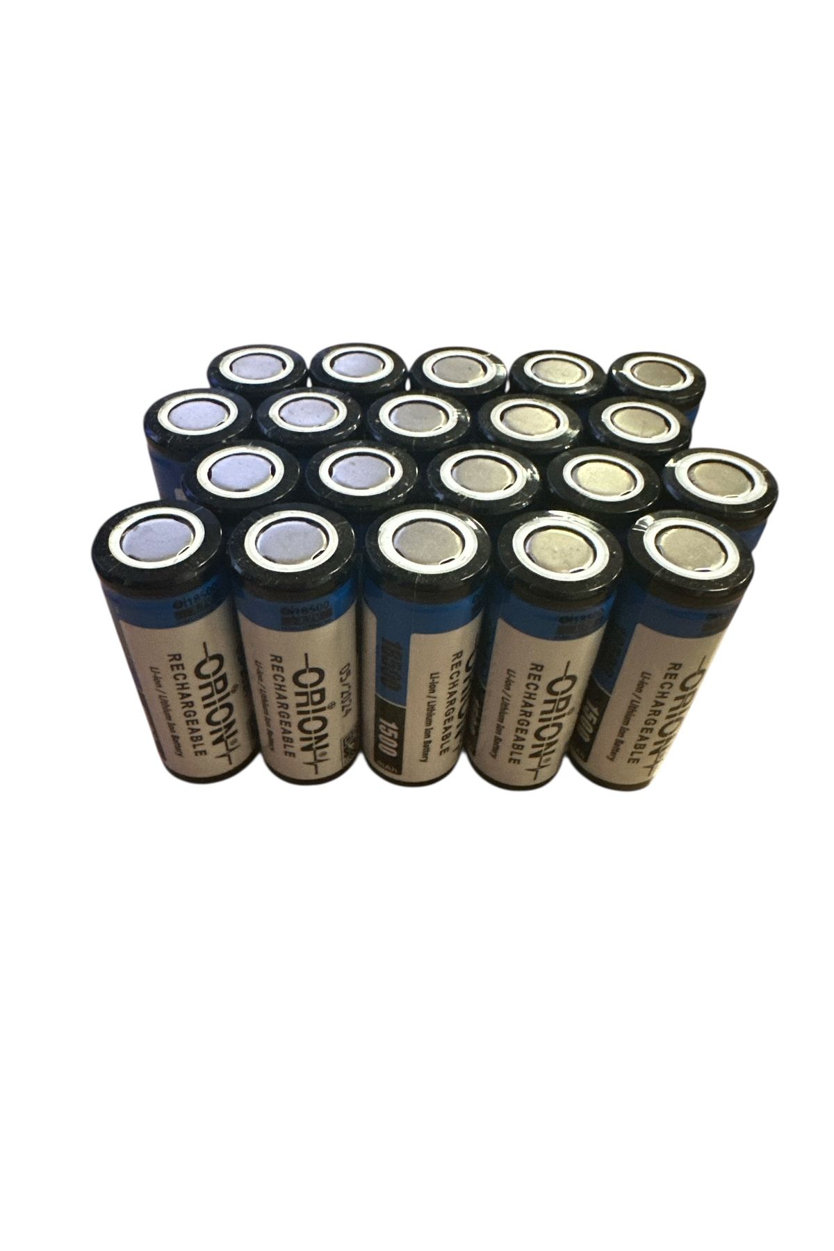 Orion 18500 3.7v 1500mah Şarj Edilebilir Li-ion Pil - 20 ADET