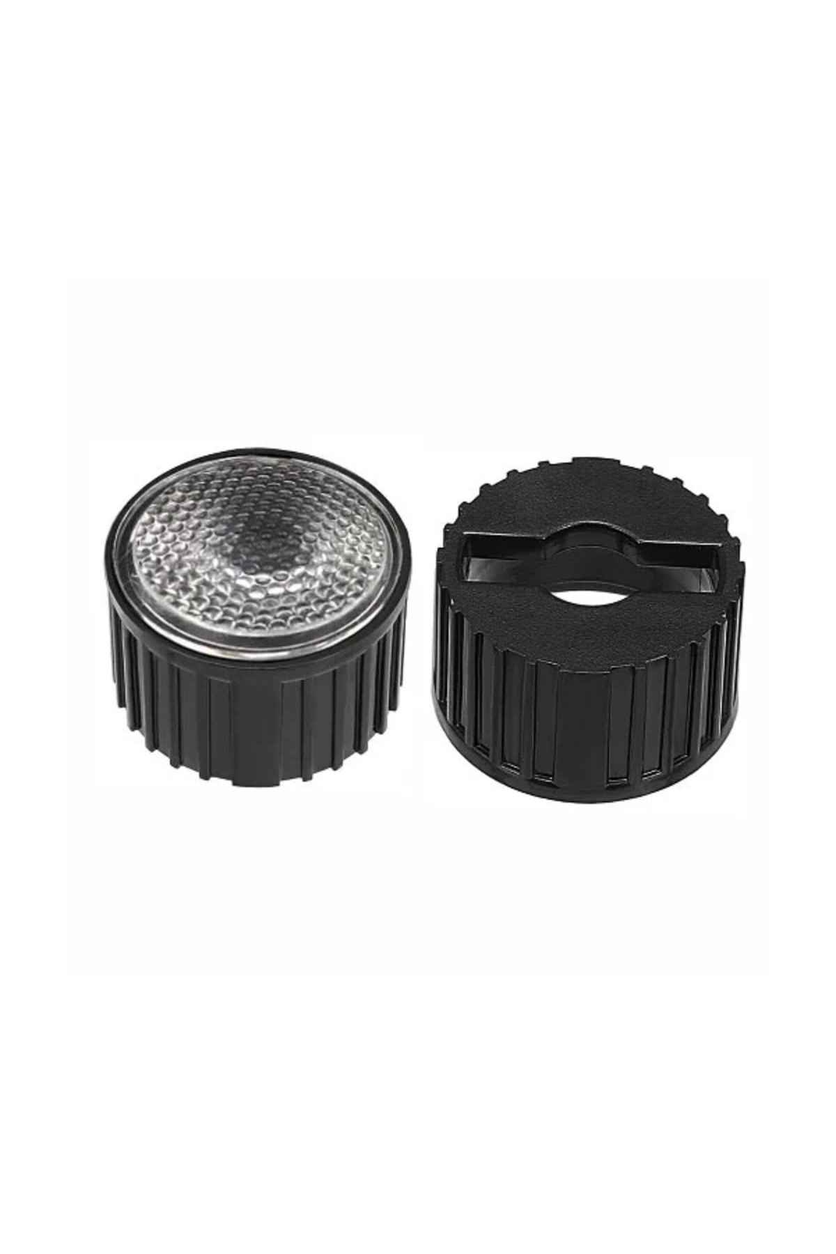 TIEE 1w 3w 5w Power Led Mercek Buzlu Lens 45 Derece - Siyah