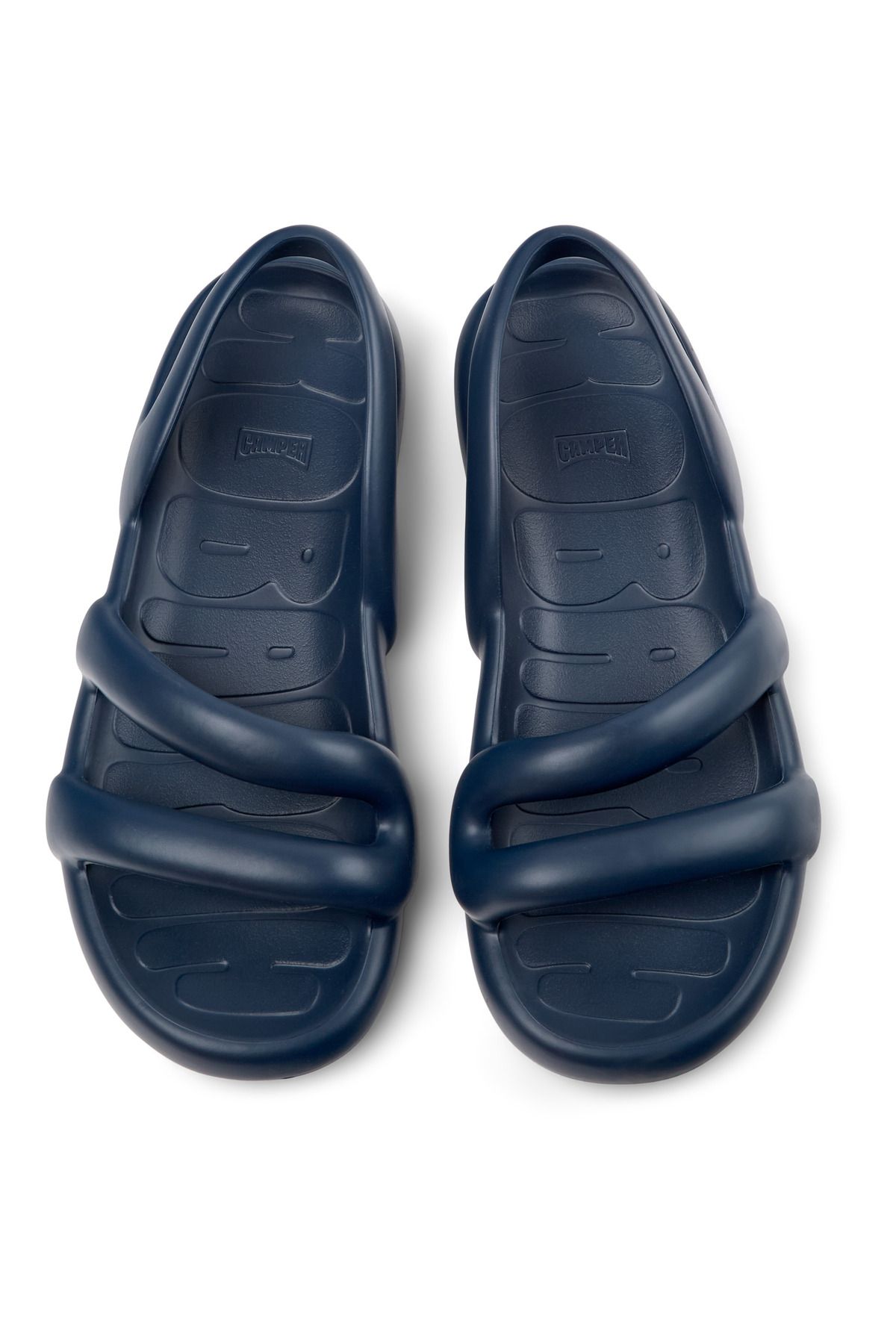 CAMPER-Men's Navy Open-Toe Summer Sandals with Soft Soles and Comfortable Hook & Loop Kobarah Flat 3