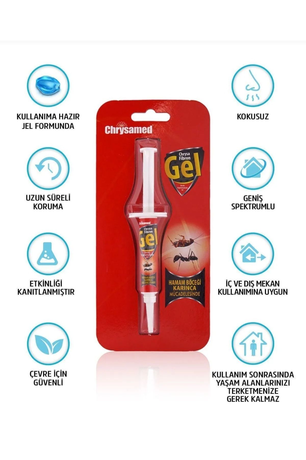 GÜNEŞ DEPO Chrysamed Fibron Hamam Böceği Ve Karınca Jeli 5 gr
