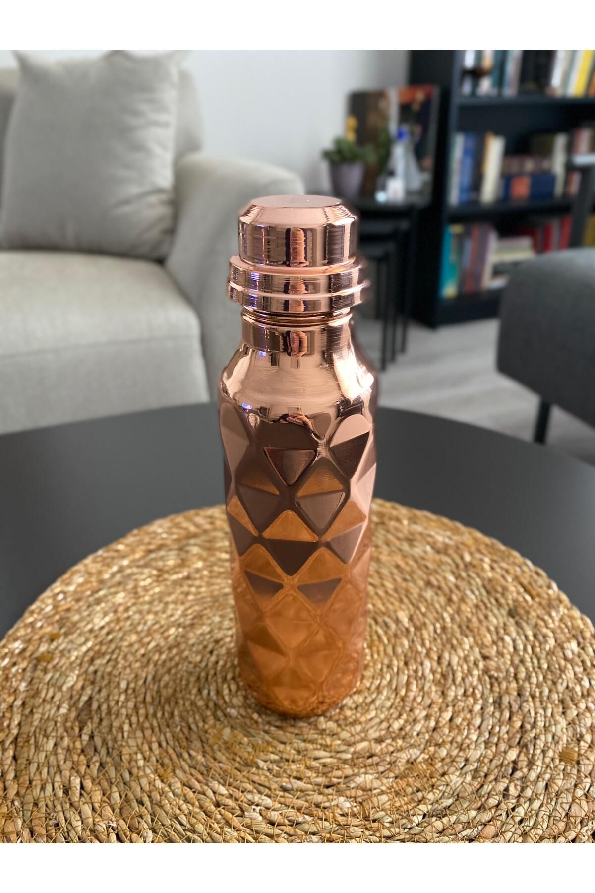 Layla Copper Modern Bakır Termos - Suluk