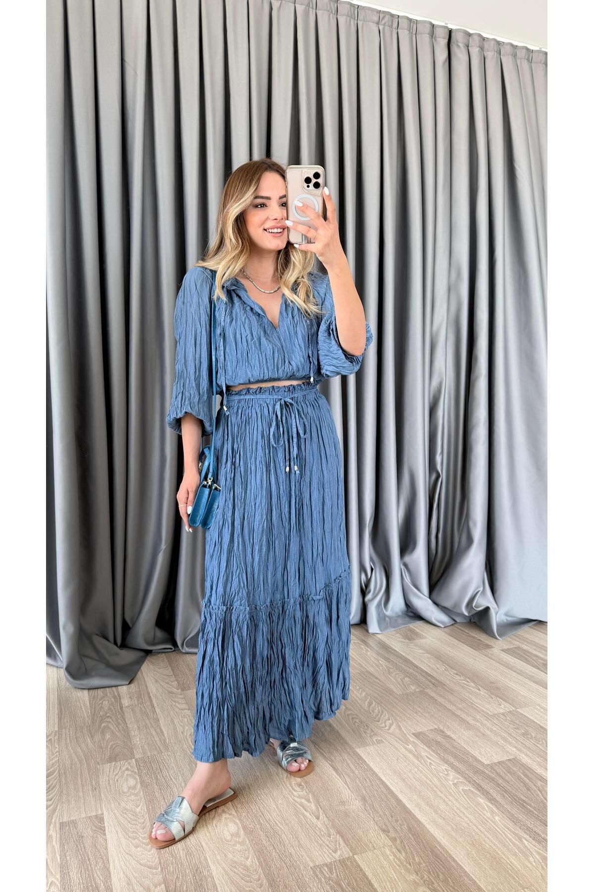 pelin yıldız butik Royal Kırışık Takım