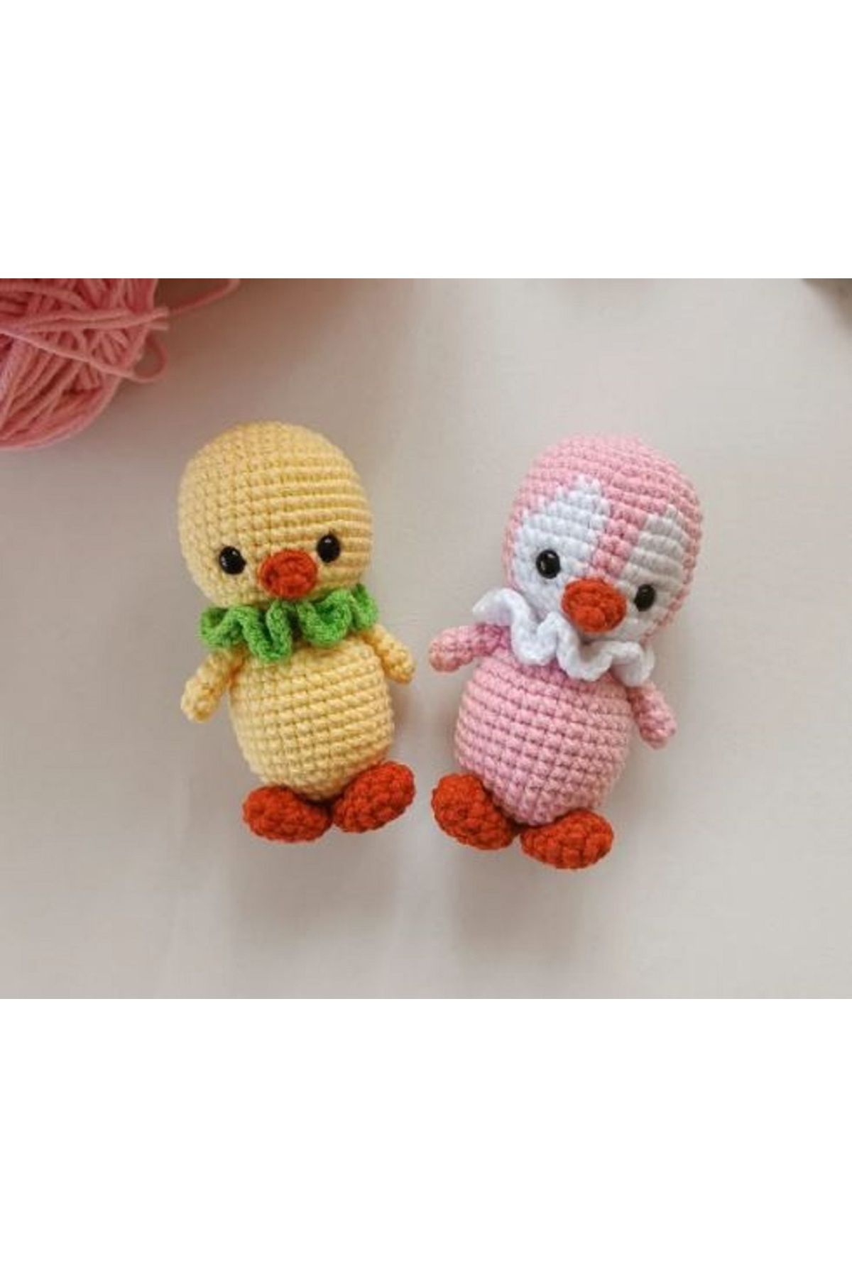 designbyoykum 2'Lİ MİNİK AMİGURUMİ OYUNCAK PENGUEN VE CİVCİV