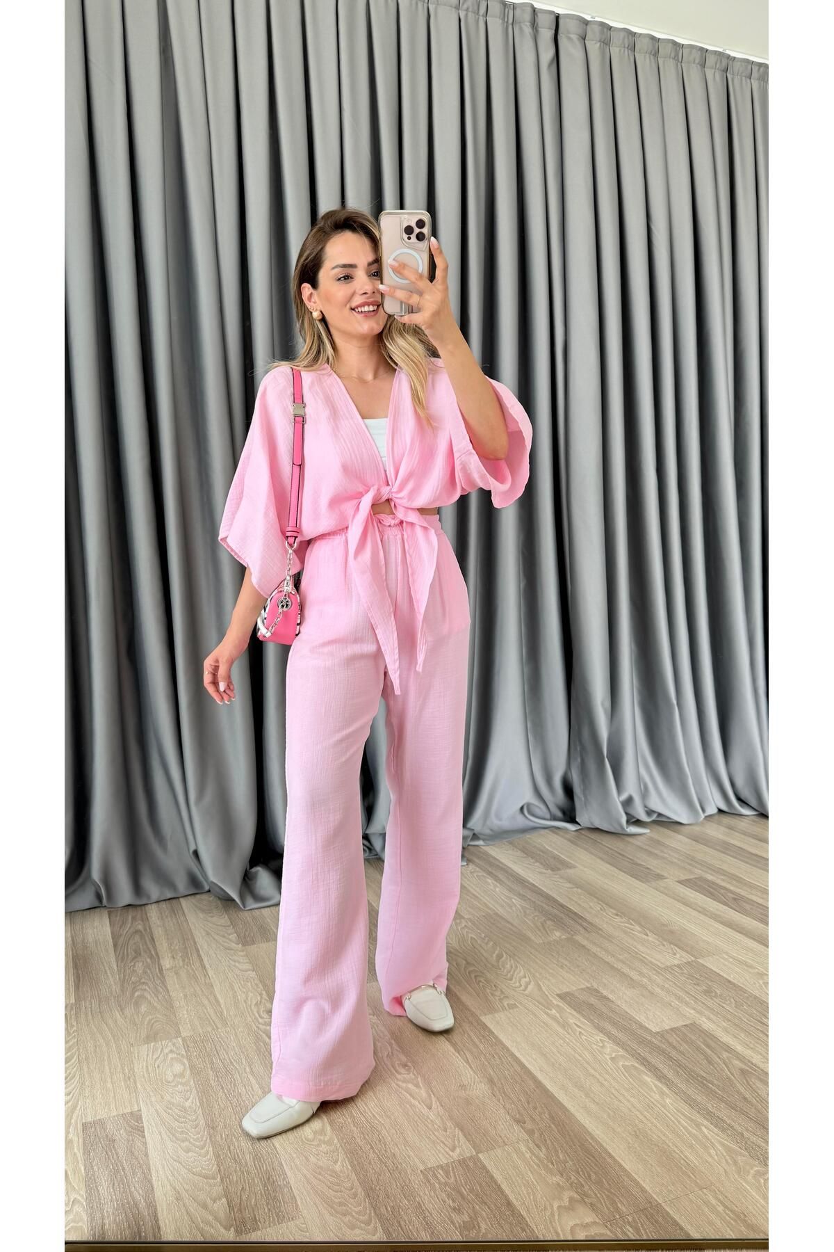 pelin yıldız butik Freya Pantolon Crop Takım