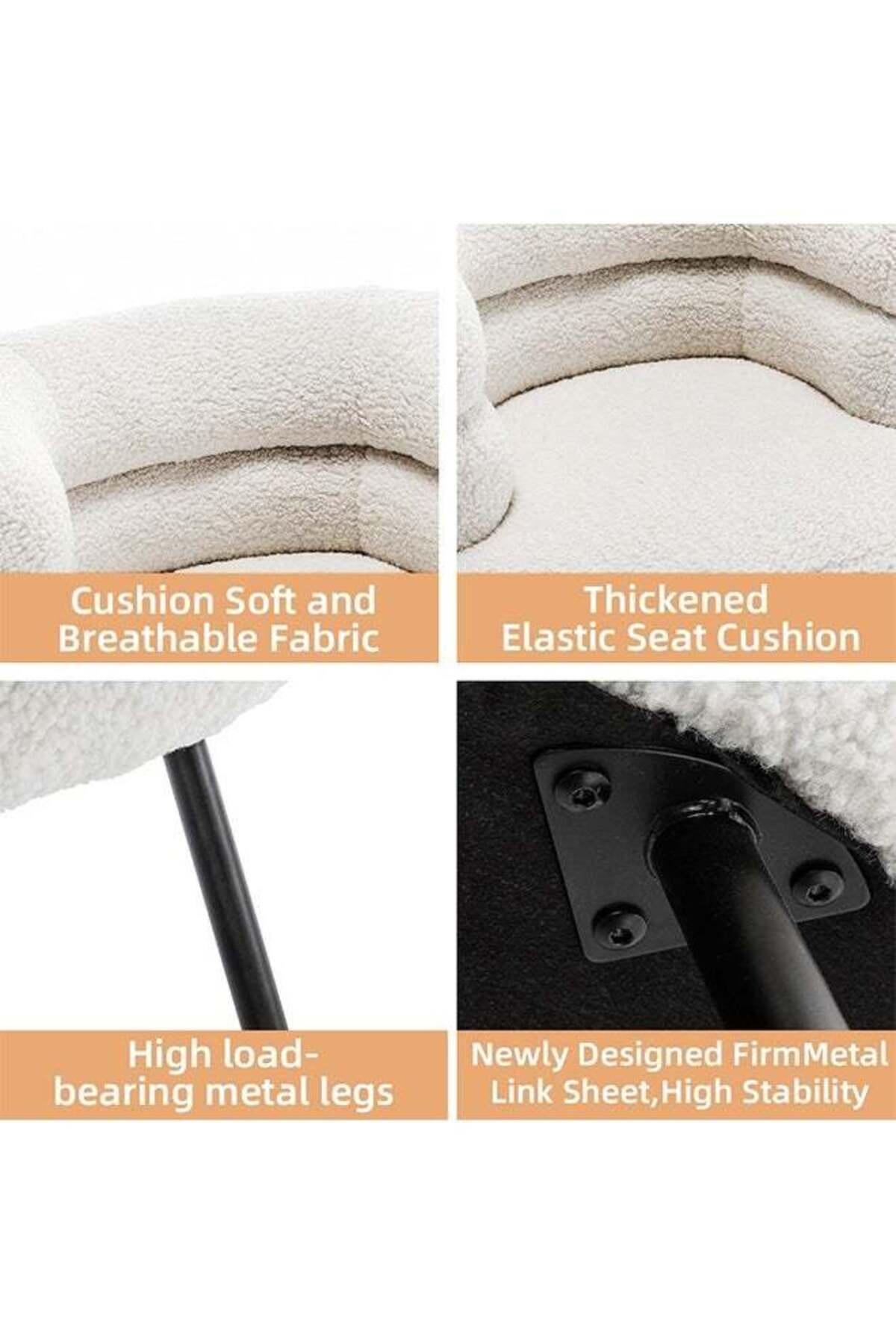 كرسي خشب فاخر أبيض أنيق