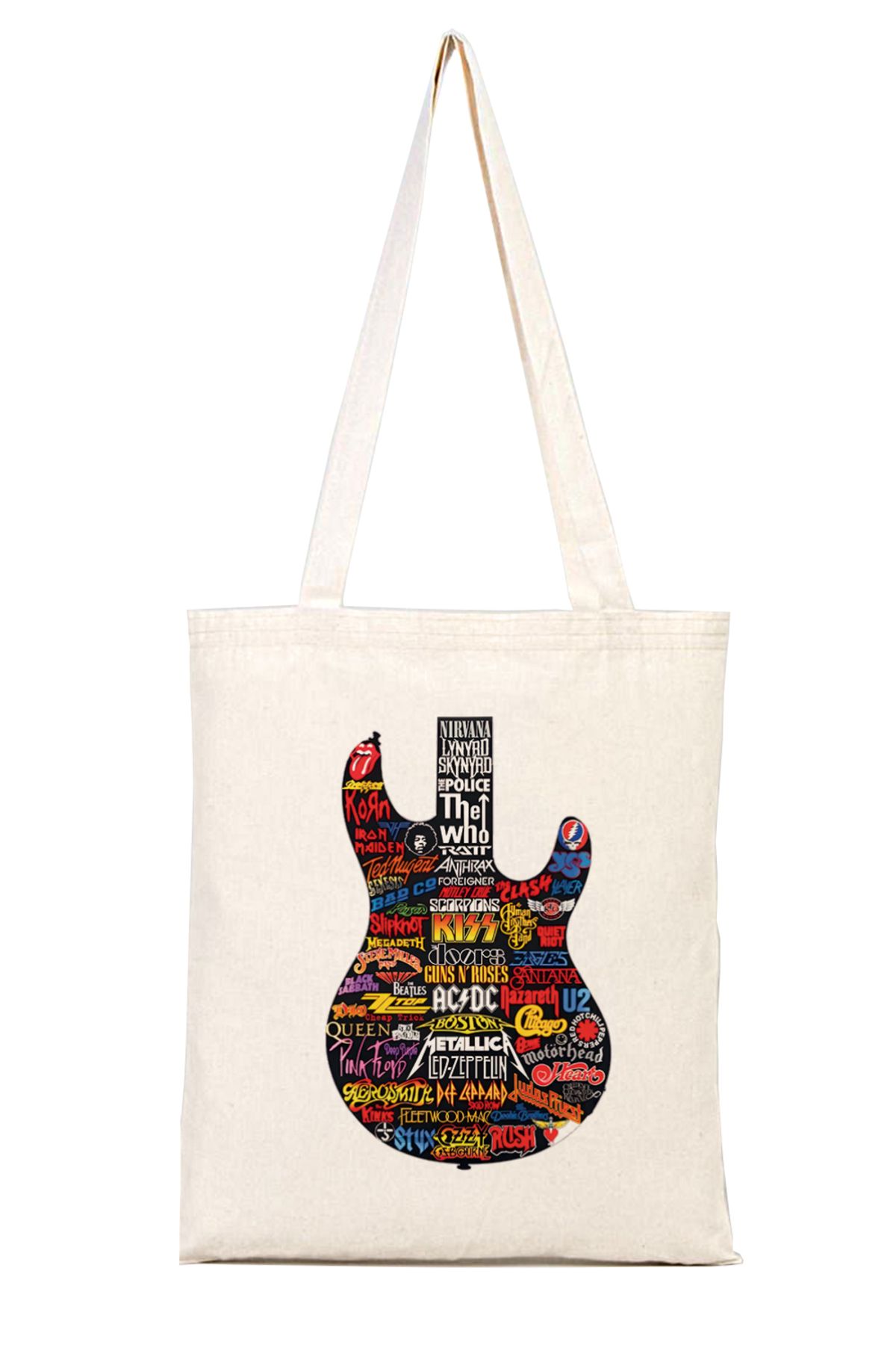 iyi fikirler Gitar ve Rock Grupları Bez Omuz Çantası
