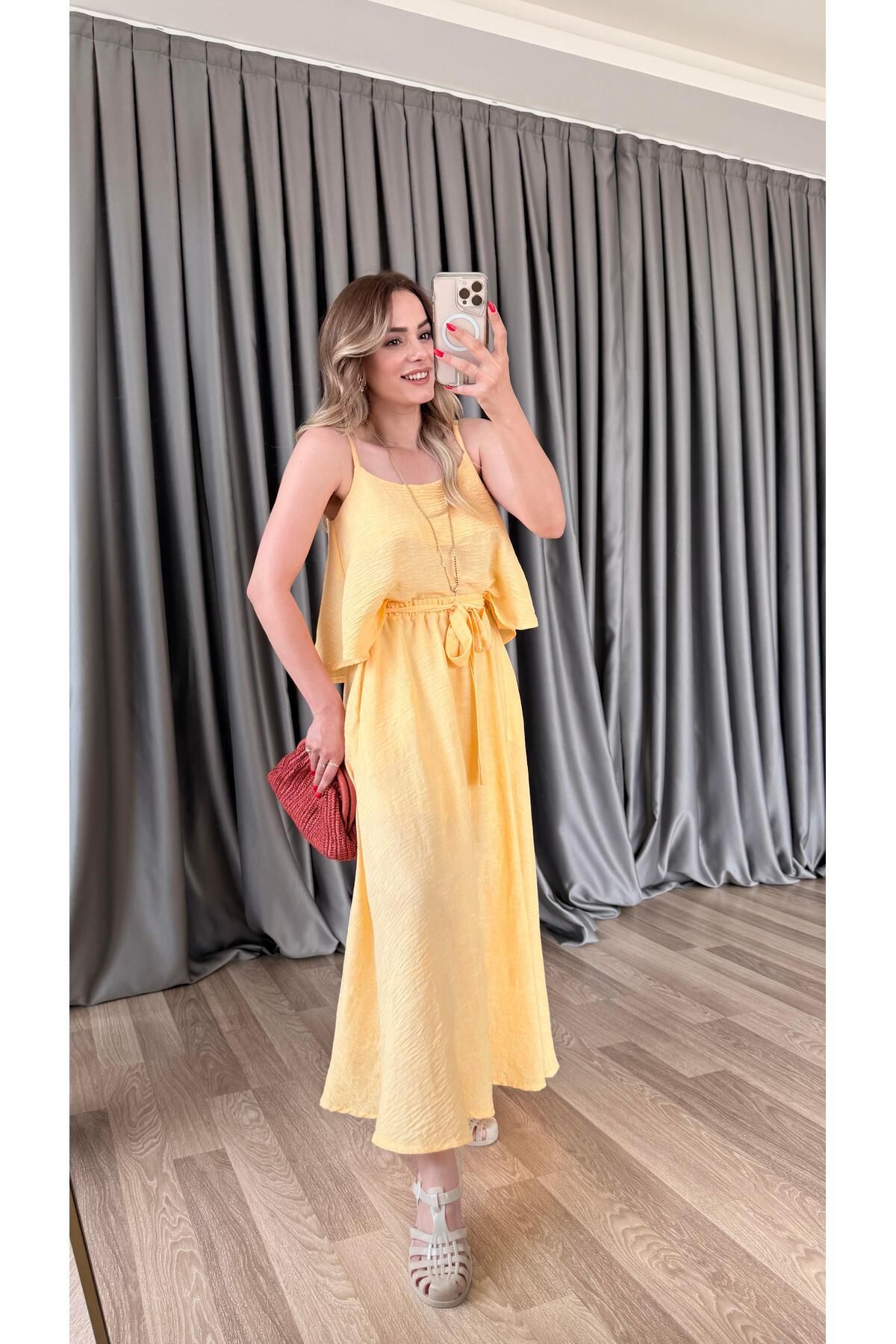 pelin yıldız butik Samira Crop Etek Takım