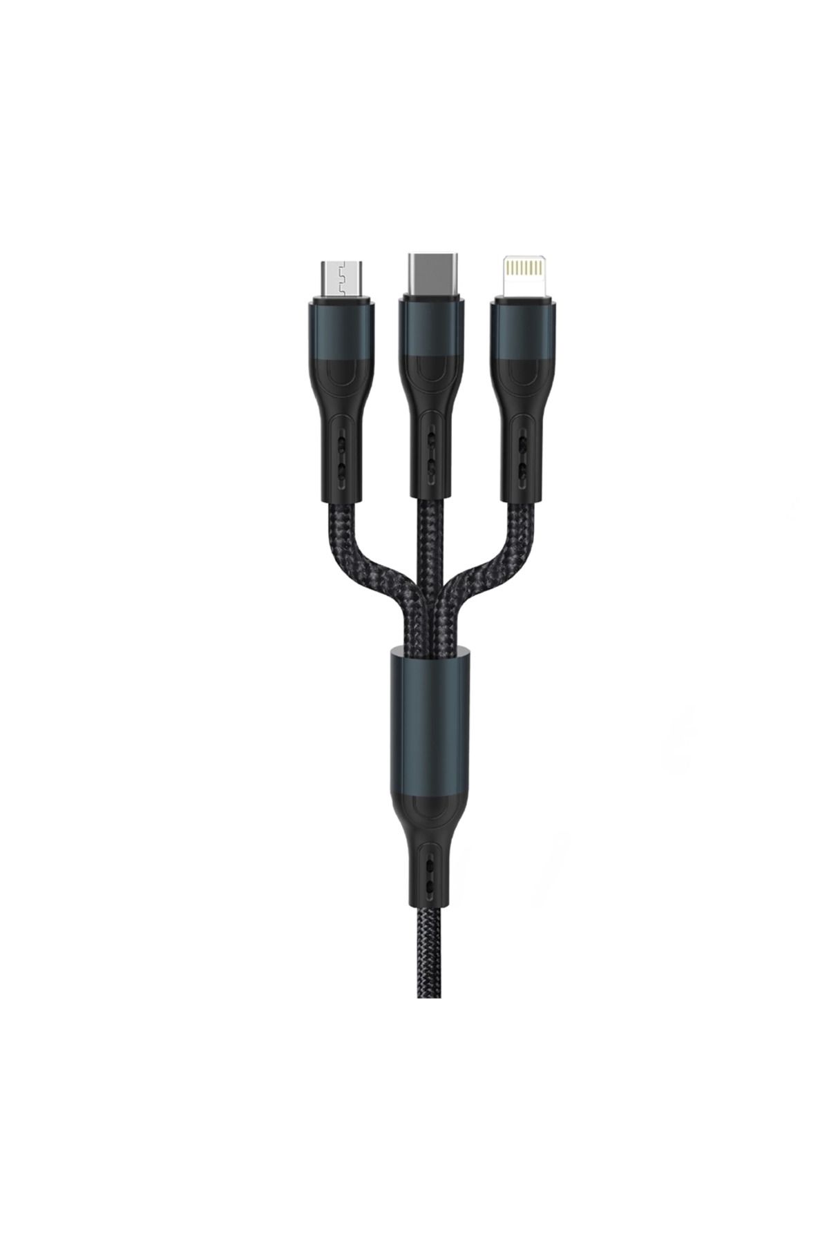 Yuba Avm Force Cb631 Örgülü Ve Güçlendirilmiş 100 Cm Çoklu Şarj Ve Data Kablosu
