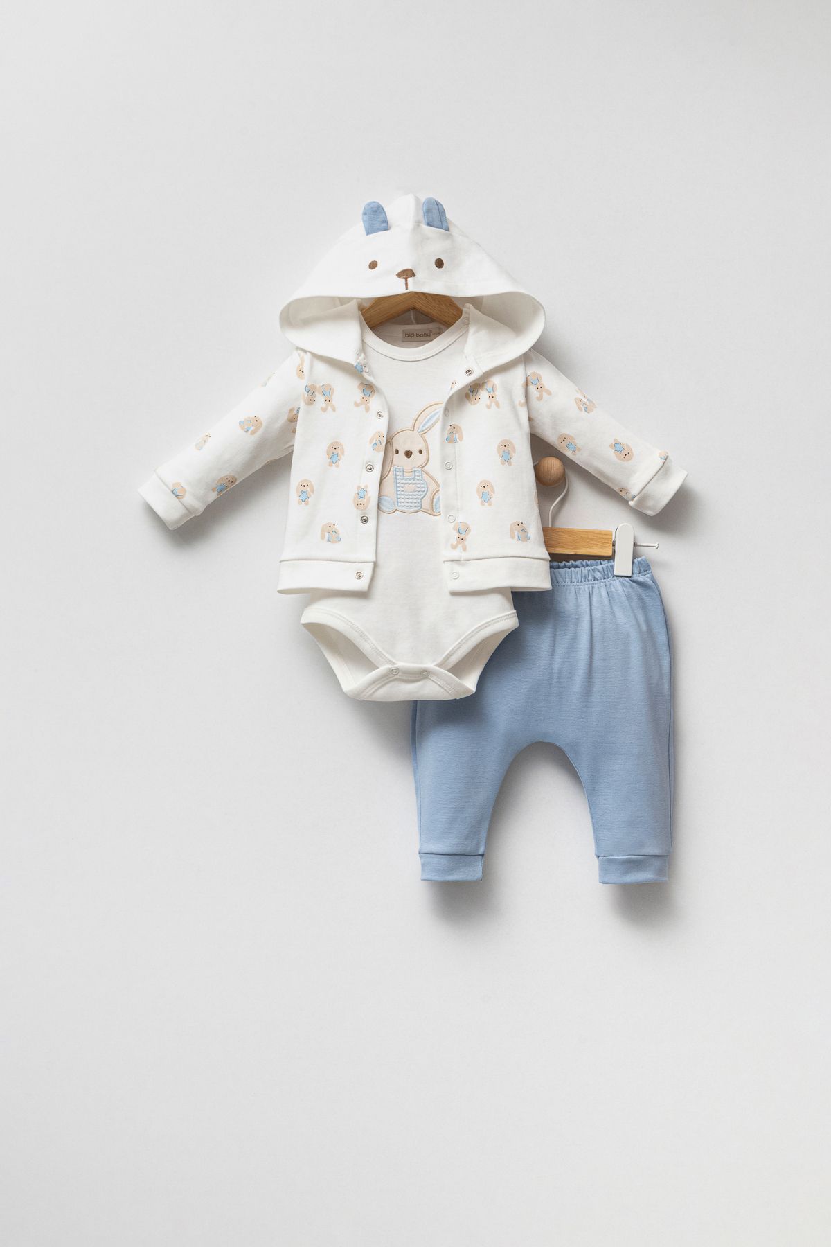 Bip Baby Tavşanlı Erkek Badili Üçlü Takım