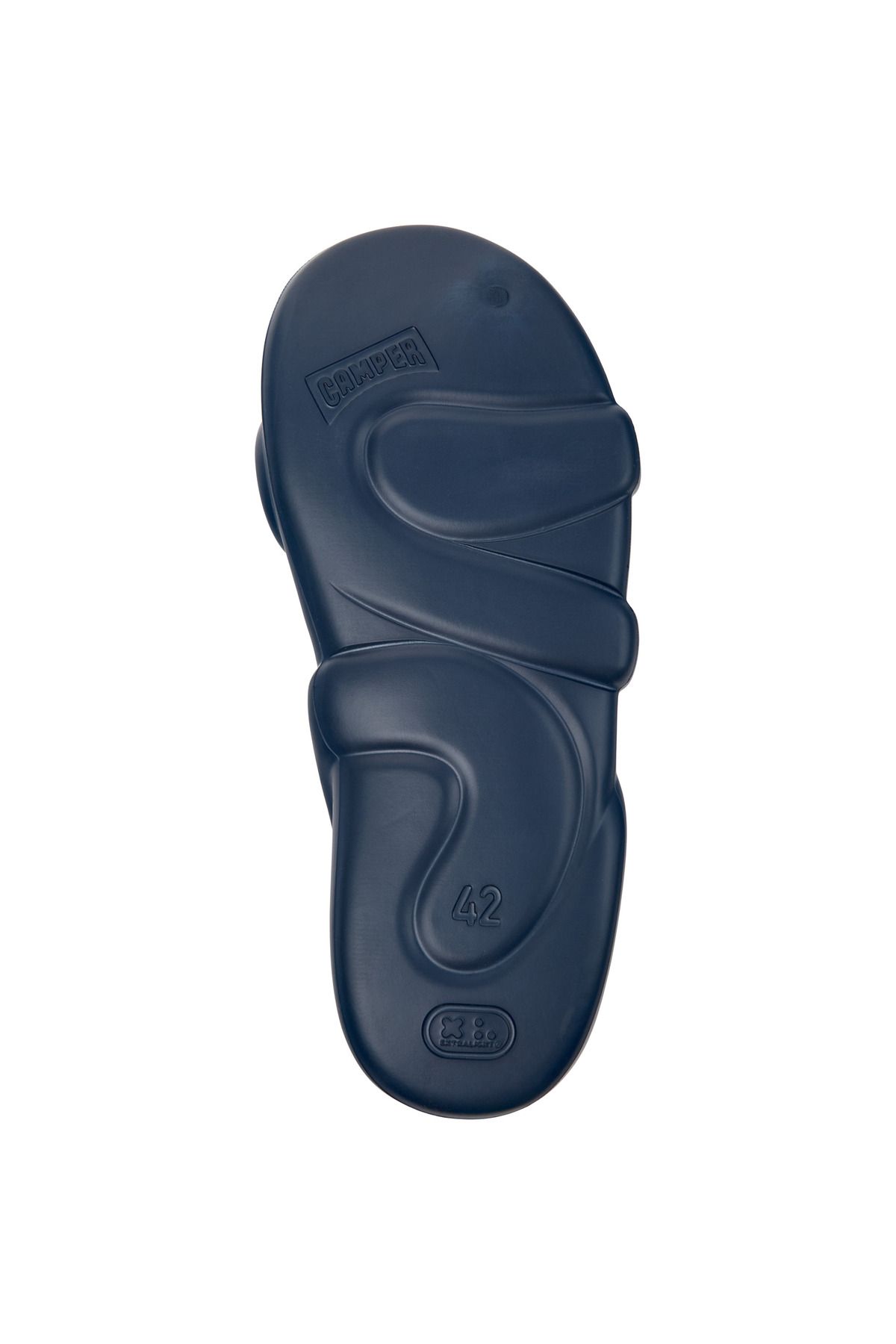 CAMPER-Men's Navy Open-Toe Summer Sandals with Soft Soles and Comfortable Hook & Loop Kobarah Flat 5