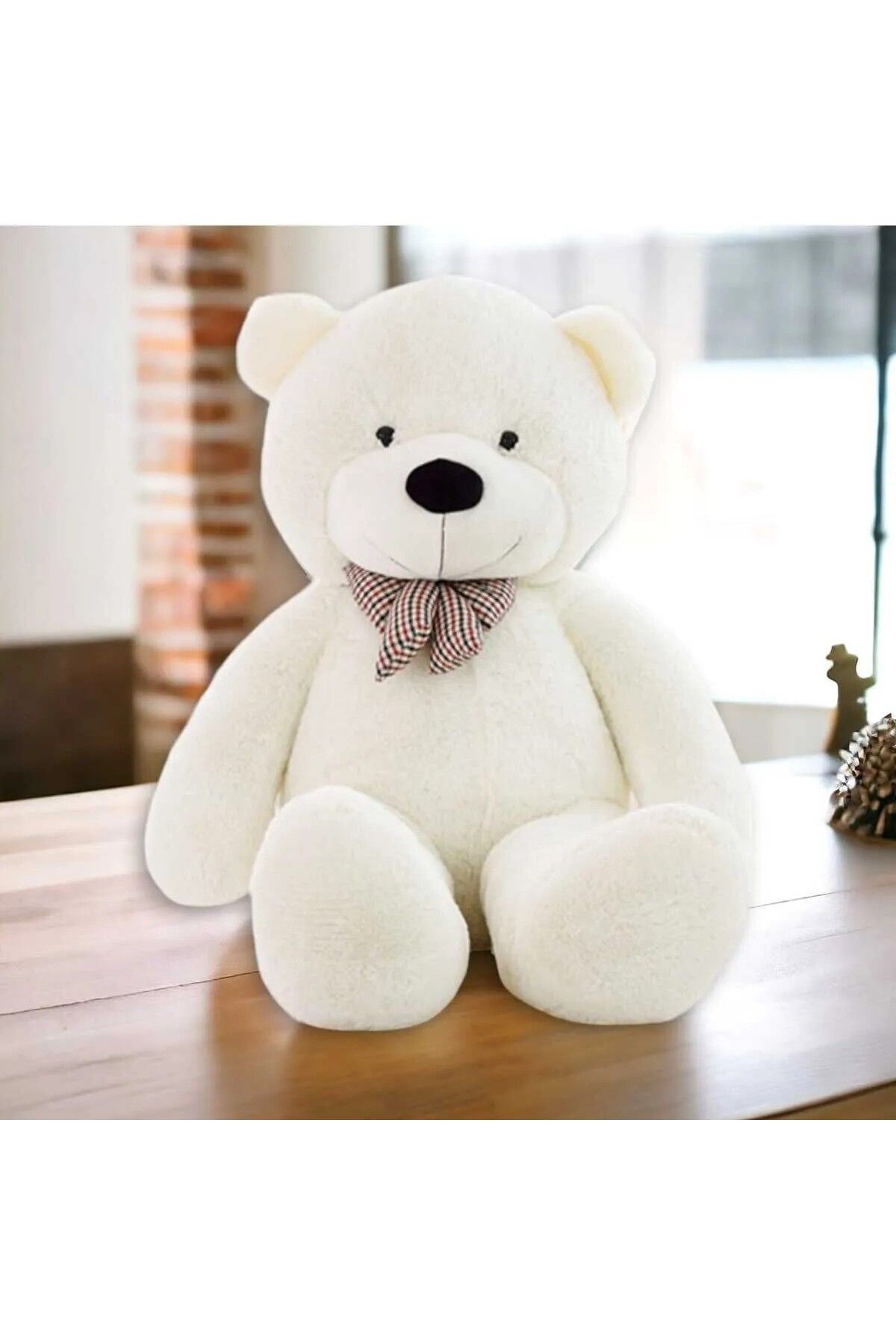 Mellito 80 Cm Beyaz Pelus Ayı Oturan Ayıcık, Uyku Arkadaşı