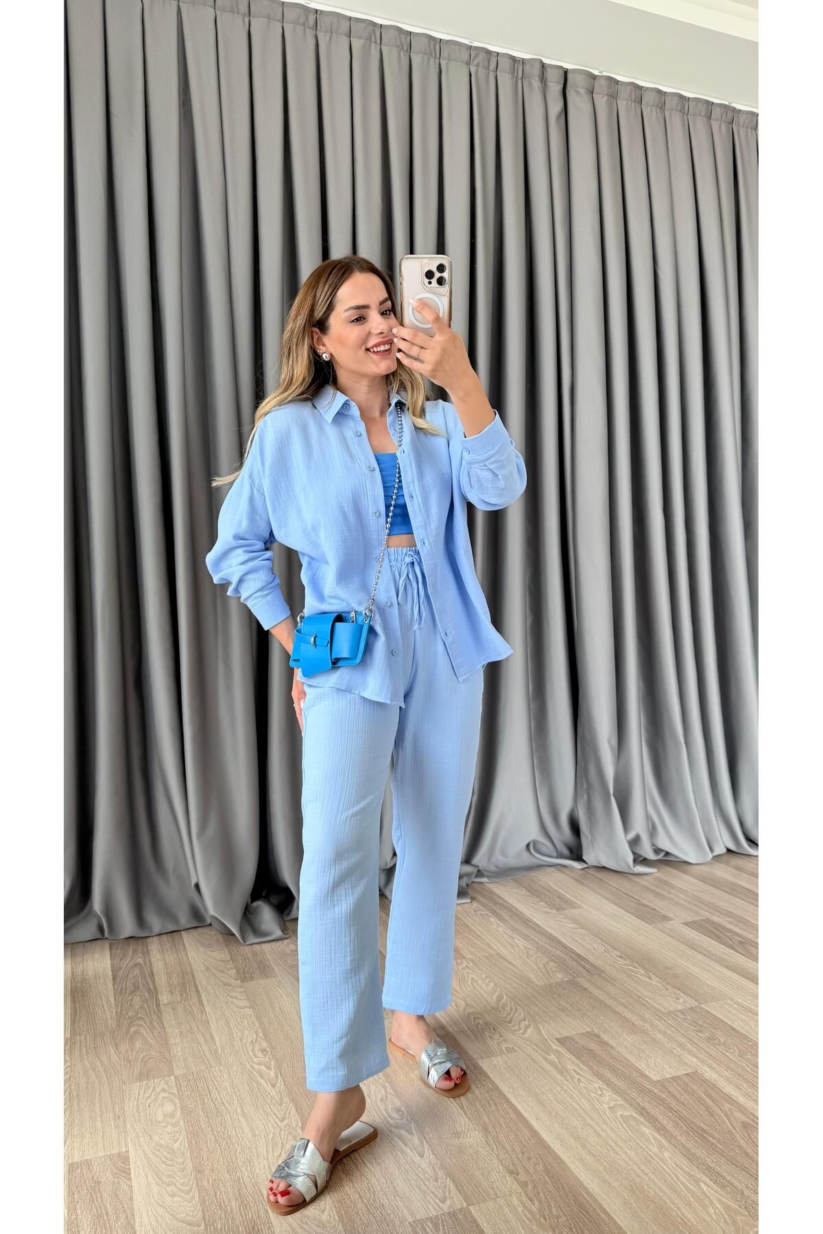 pelin yıldız butik Freya Pantolon Gömlek Takım