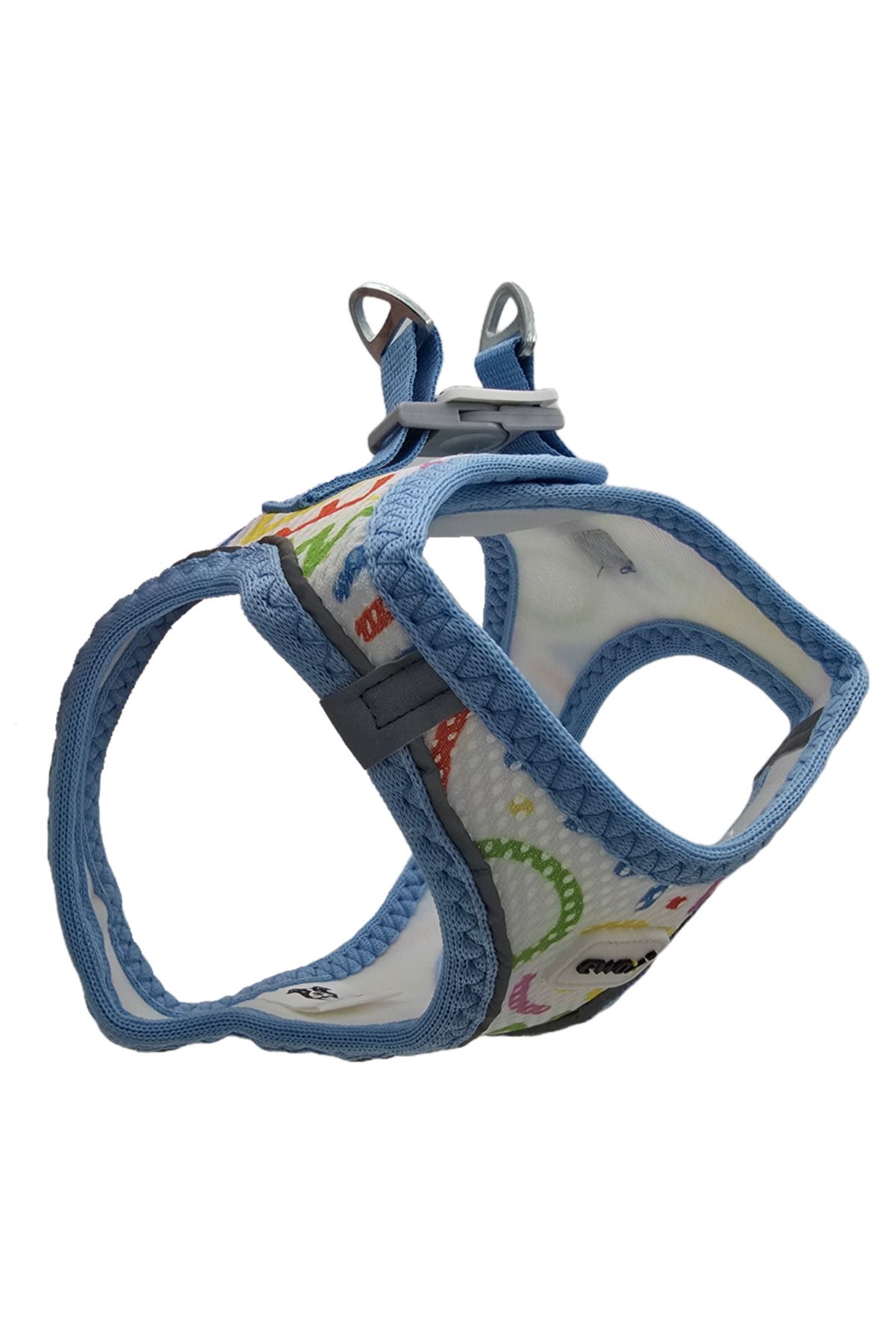 EWOX Air Mesh Geometrik Desenli Göğüs Tasması 3XS