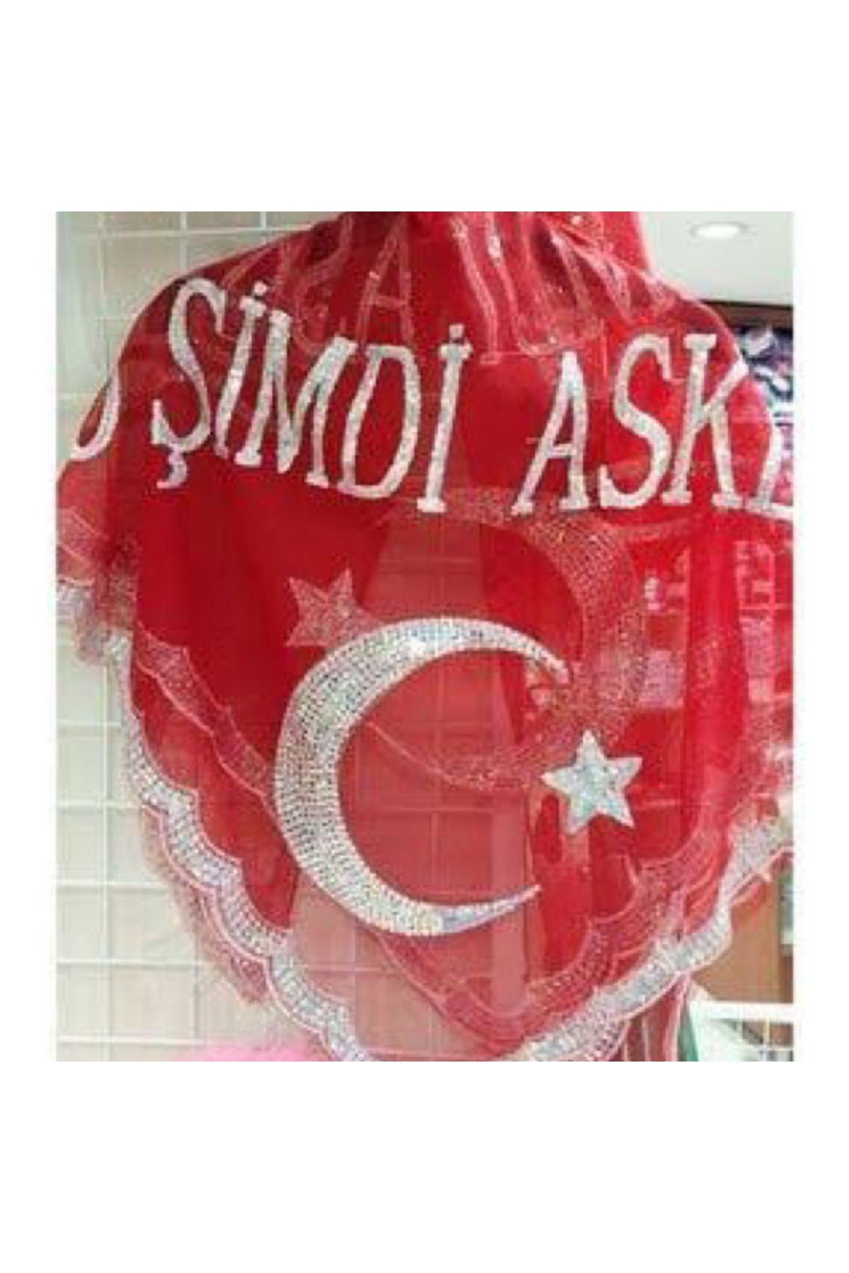 Ta-Fu Global 11- KIRMIZI PULLU AY YILDIZ BASKILI O ŞİMDİ ASKER ÖRTÜSÜ