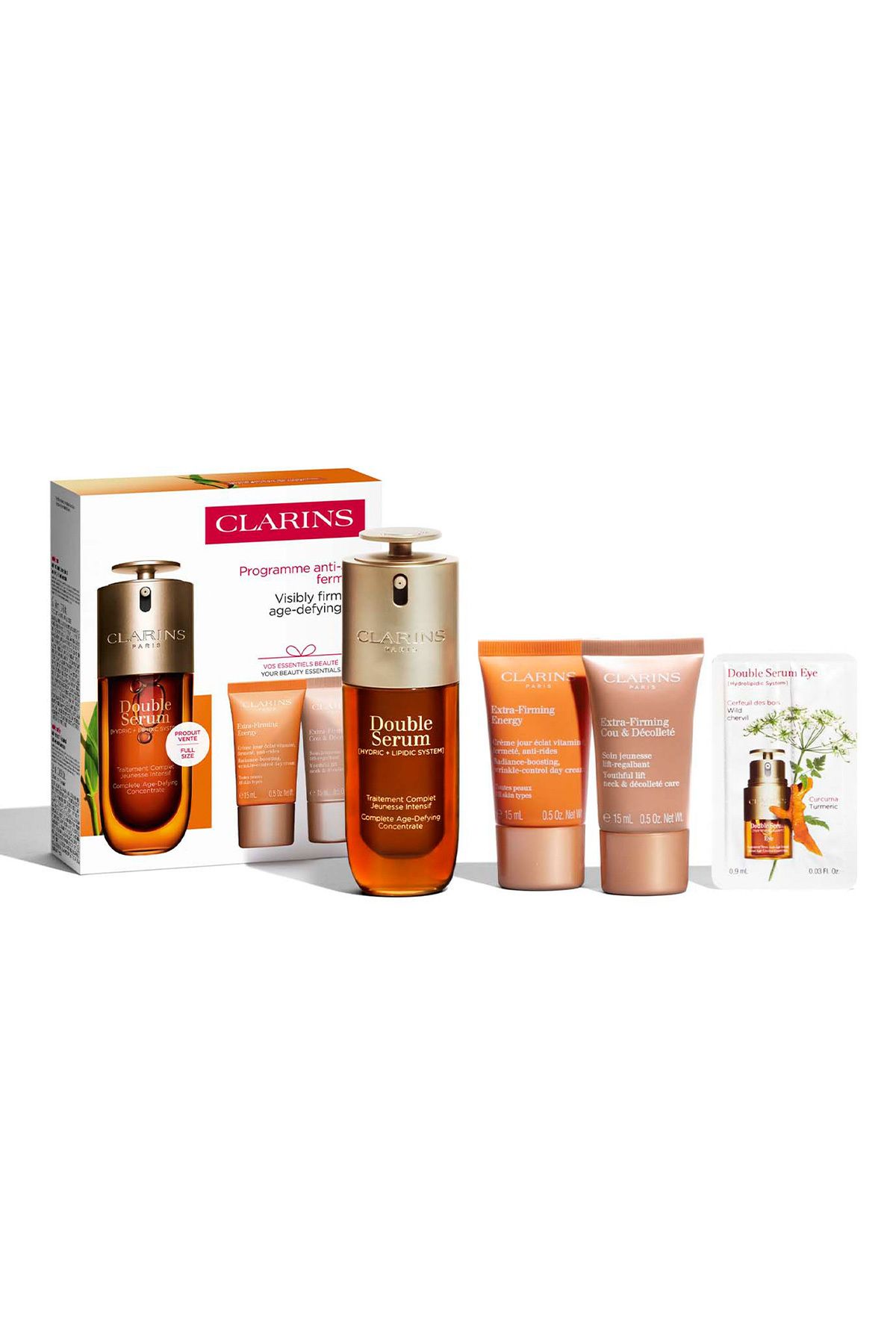 Clarins Yaşlanma Karşıtı Cilt Bakım Seti (Double Serum + Extra Firming)