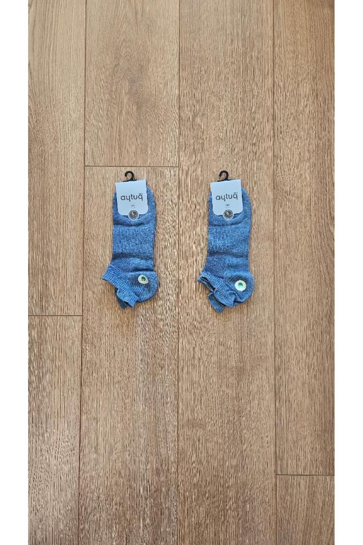 Aytuğ Aytuğ Erkek Yaz Sezonu 2 ÇİFT Pamuk-Cotton ( Mavi ) Patik Çorap - 11262-2