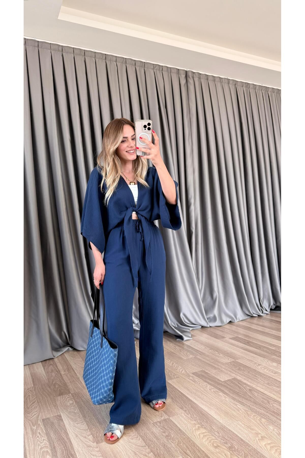 pelin yıldız butik Freya Pantolon Crop Takım