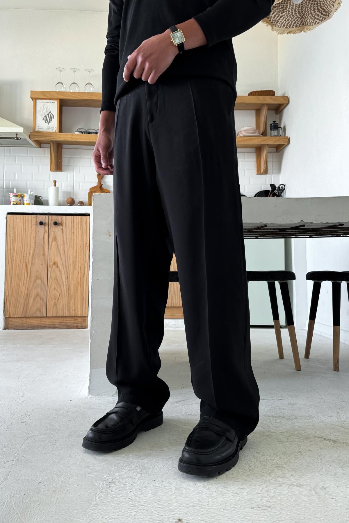 Flaw Wear Siyah Ekstra Rahat Baggy Pantolon