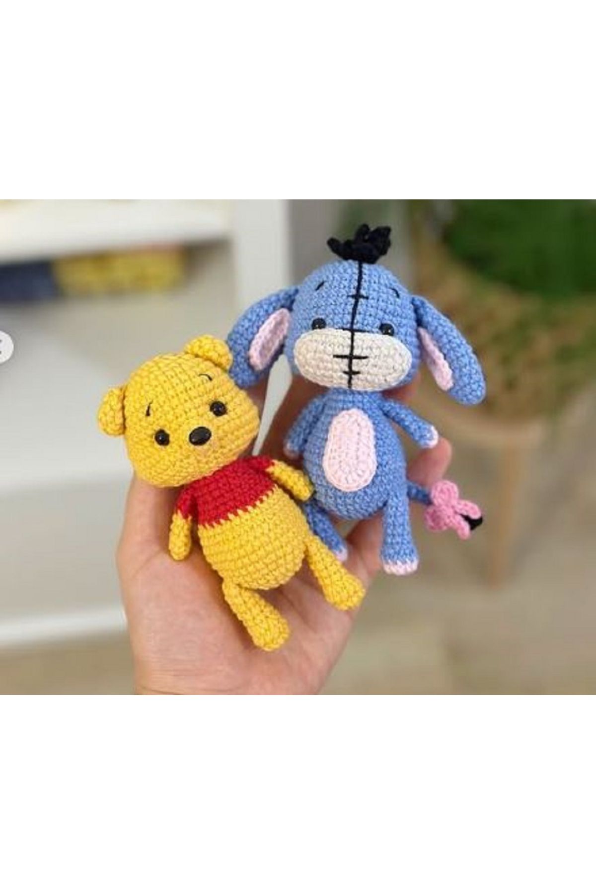 designbyoykum HEDİYELİK WİNNİE THE POOH VE EEYORE ANAHTARLIK+ ÇANTA SÜSÜ (ANAHTARLIK APARATI TAKILIP GÖNDERİLİR)