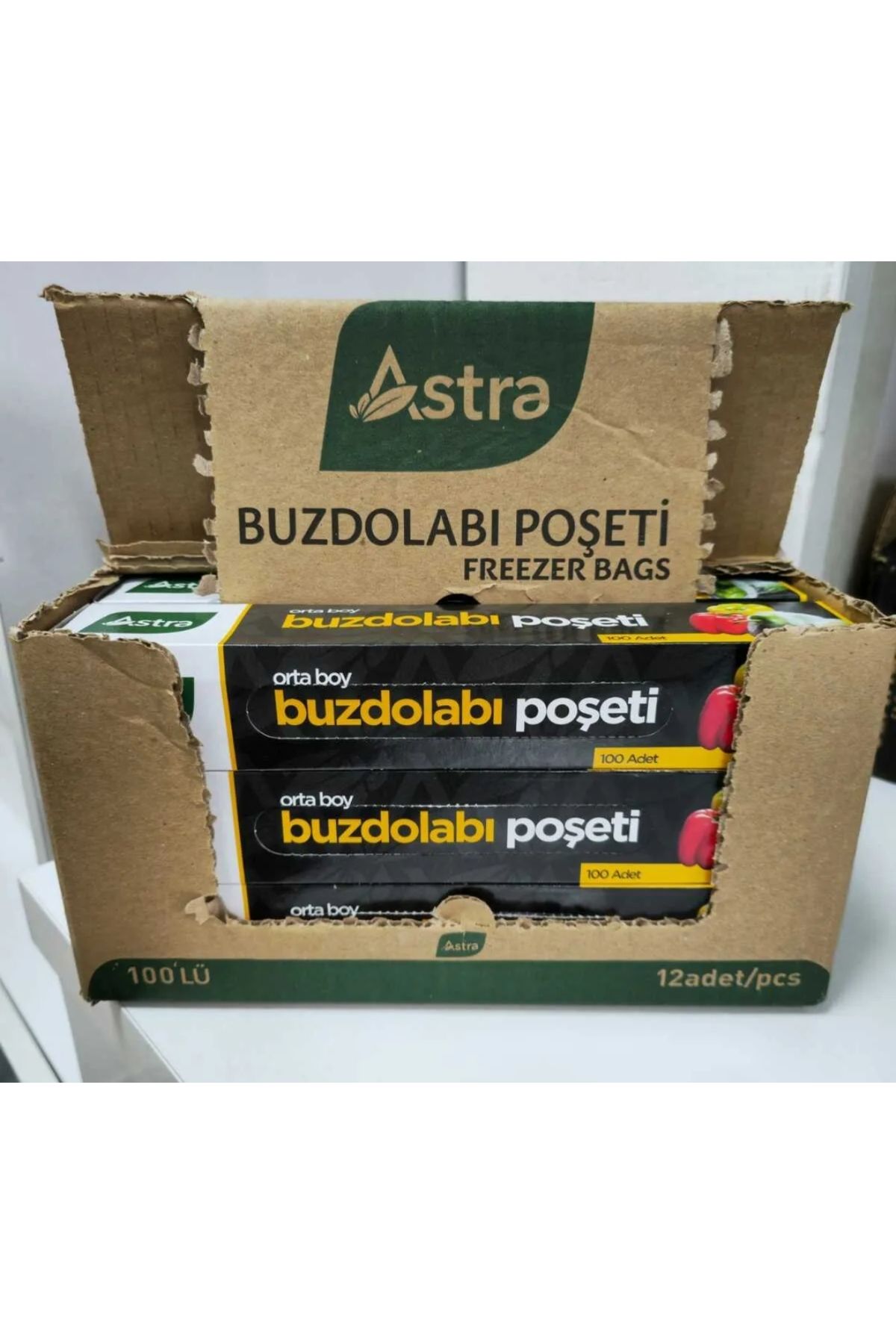 Astra orta boy buzdolabi poşeti 100x12 adet