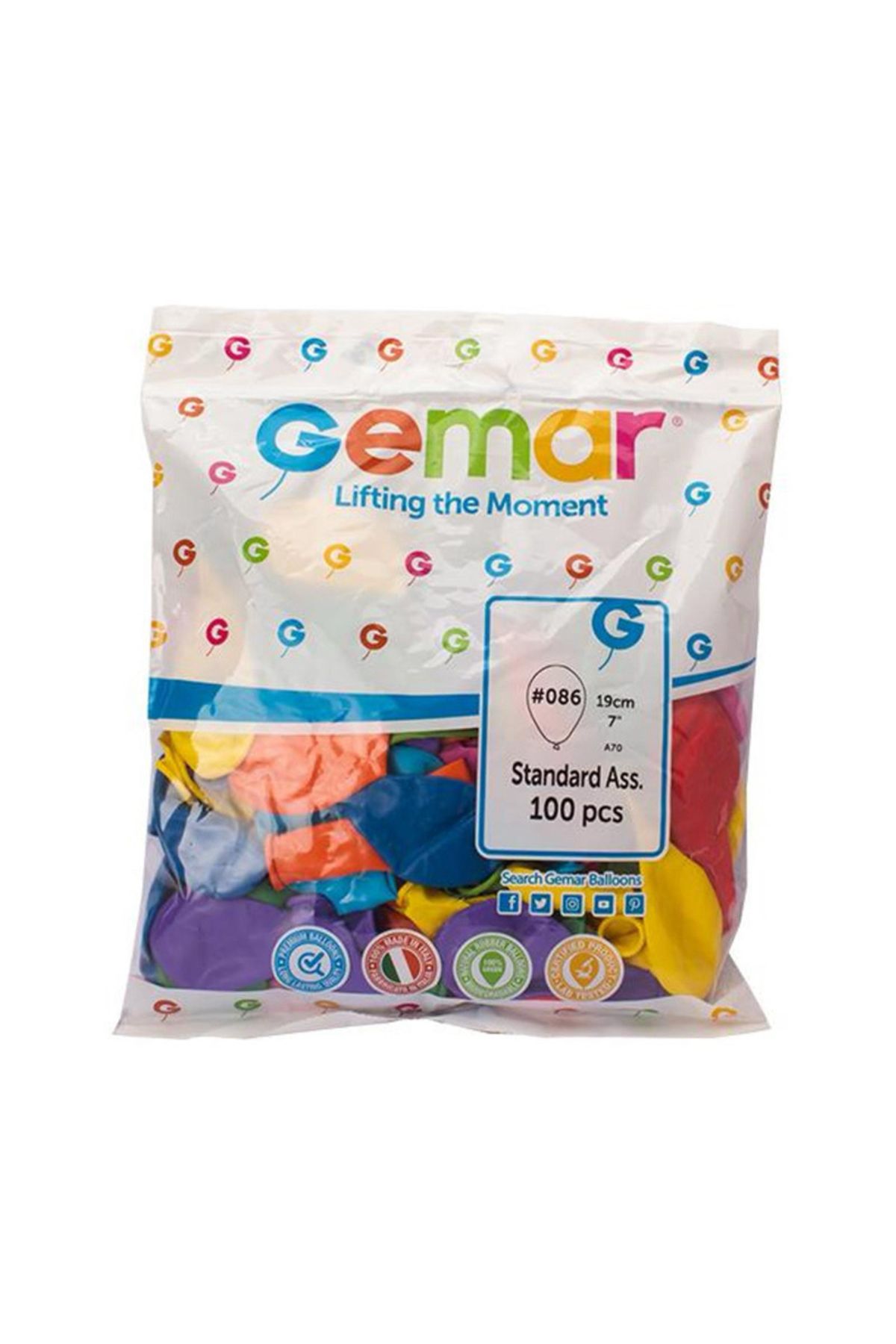 Ta-Fu Global GEMAR 19CM RENKLİ BALON