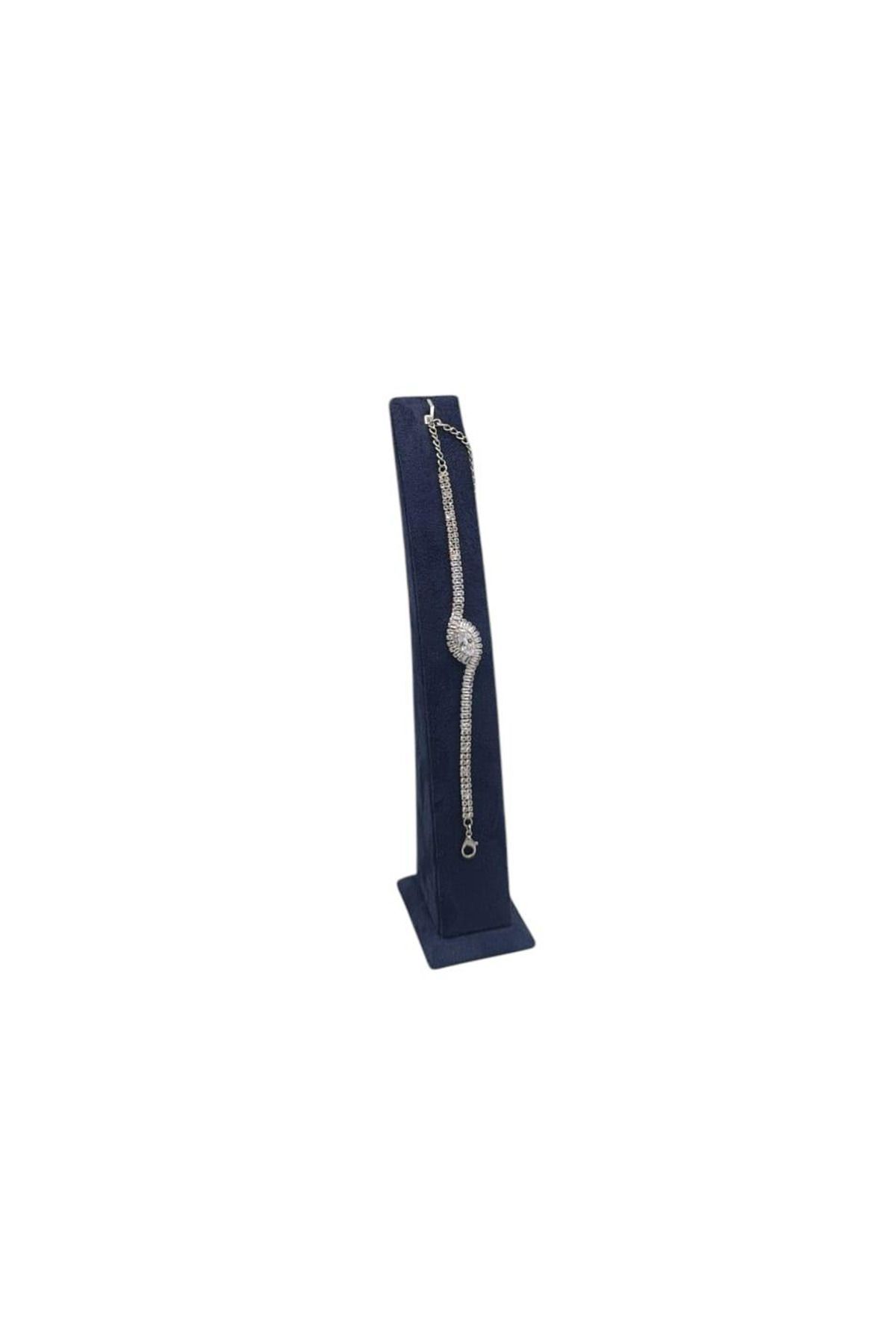 MeGass Dekor Sardunya Kumaş Füme Renk Boy 23 Cm En 5 Cm Kolyelik Bileklik Standı