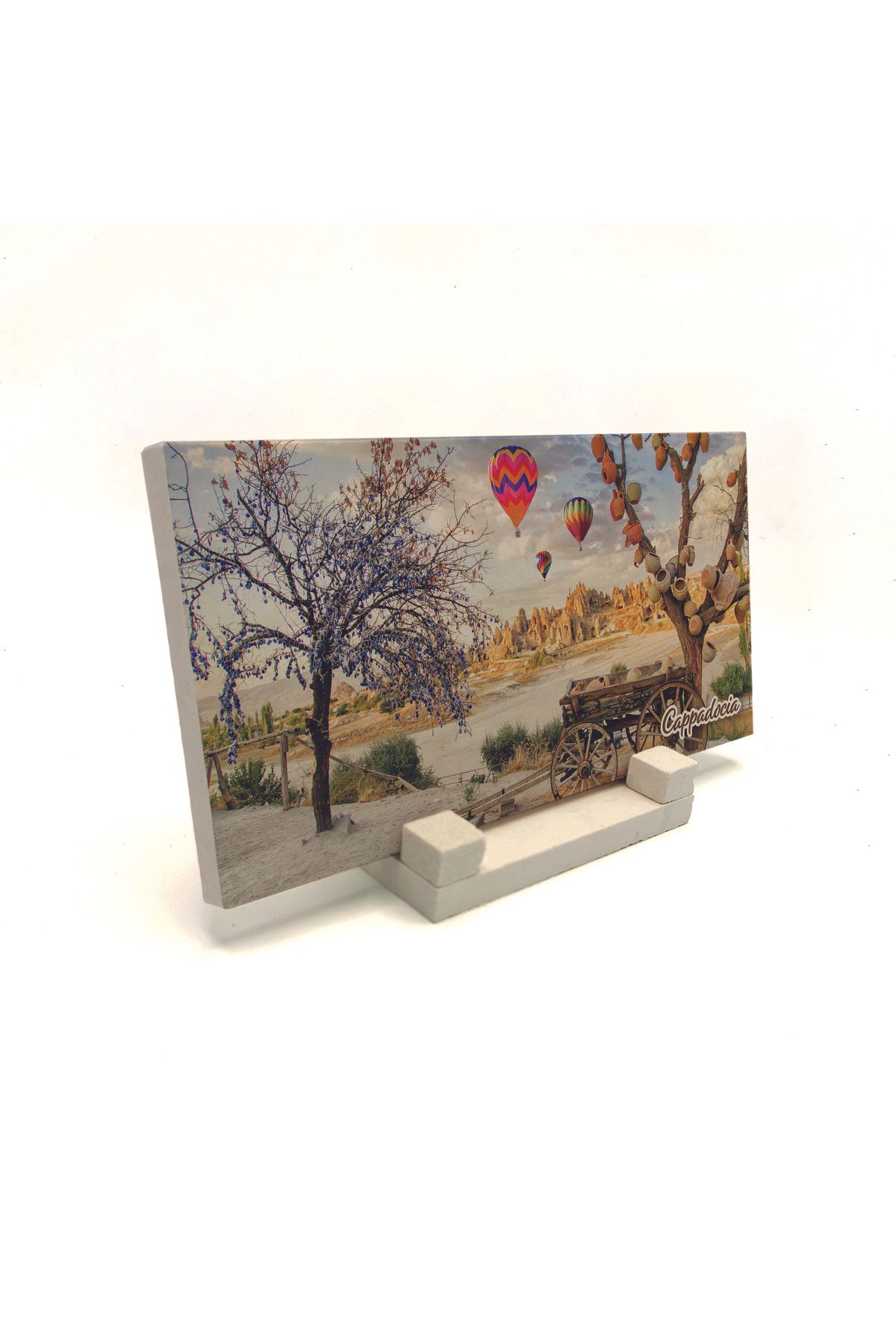 Souvenest Kapadokya Baskılı Doğaltaş Masaüstlük (10 X 20 DRT-53)