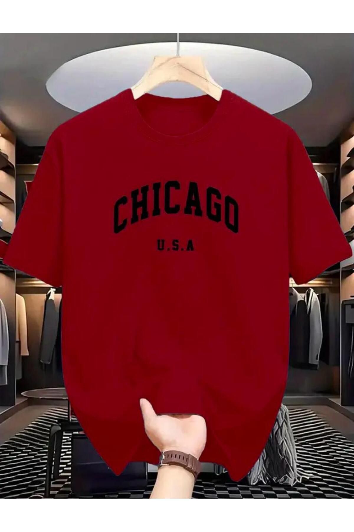 Hunors Sportswear & Company Chicago Yazı Detaylı Basic T-Shirt