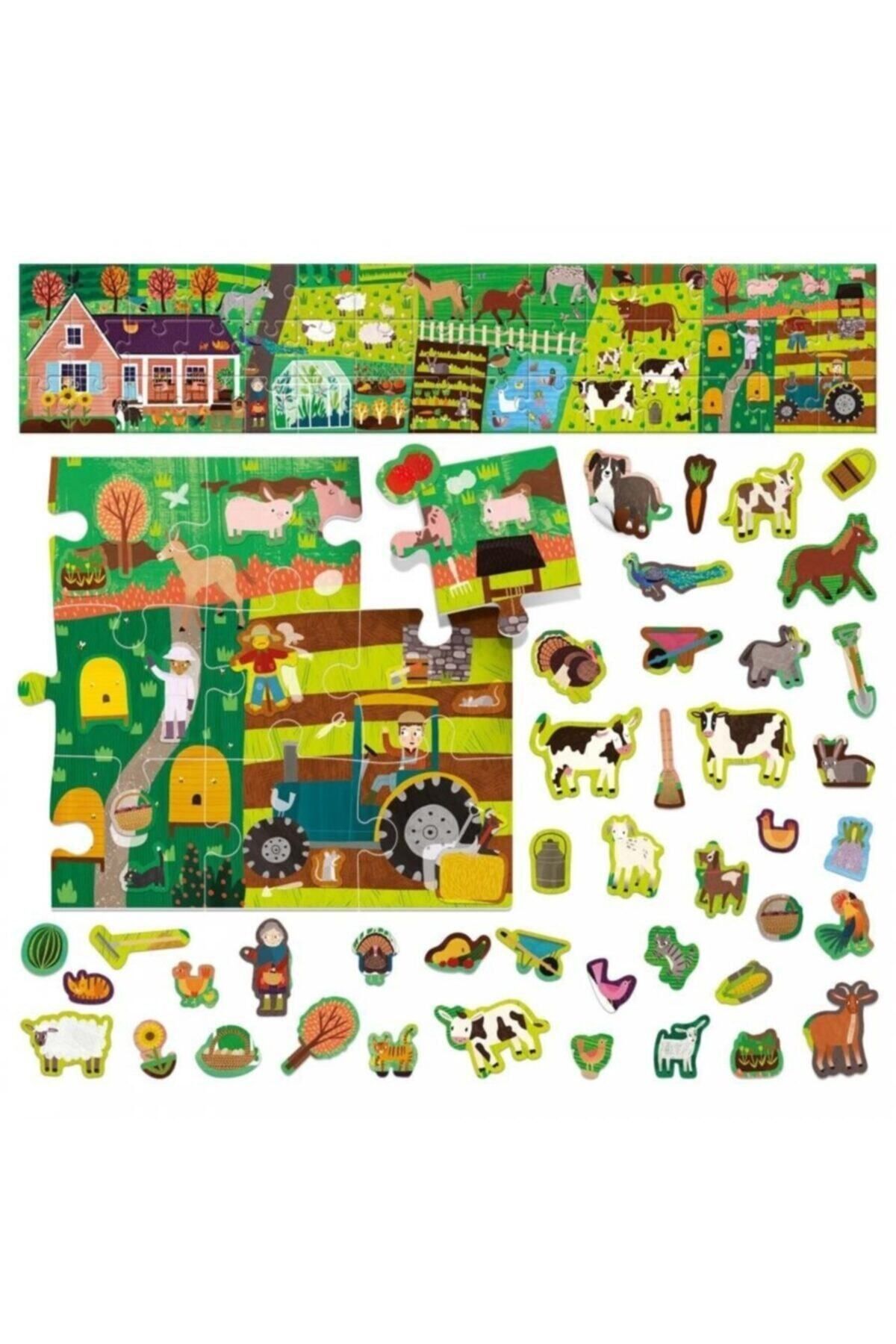 OYUNCAK GEZEGENİ Puzzle + Stickers The Farm Mu24926