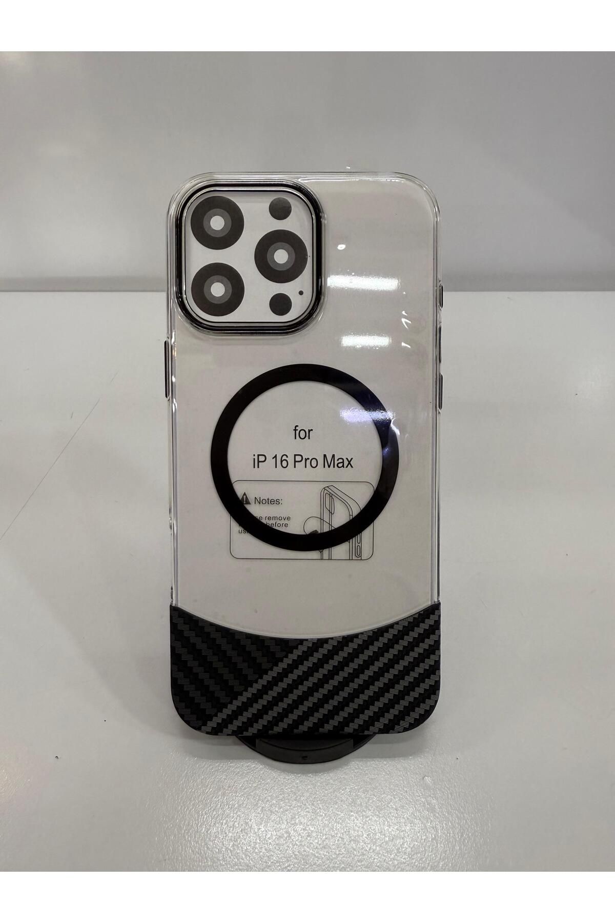 İnci İphone 16 pro max magsafe karbon telefon kılıfı