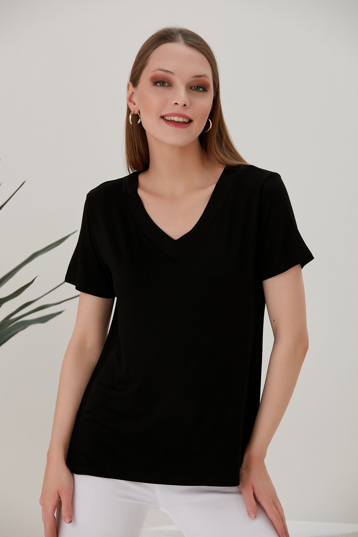 HOFY 1335 Büyük Beden Penye Bluz