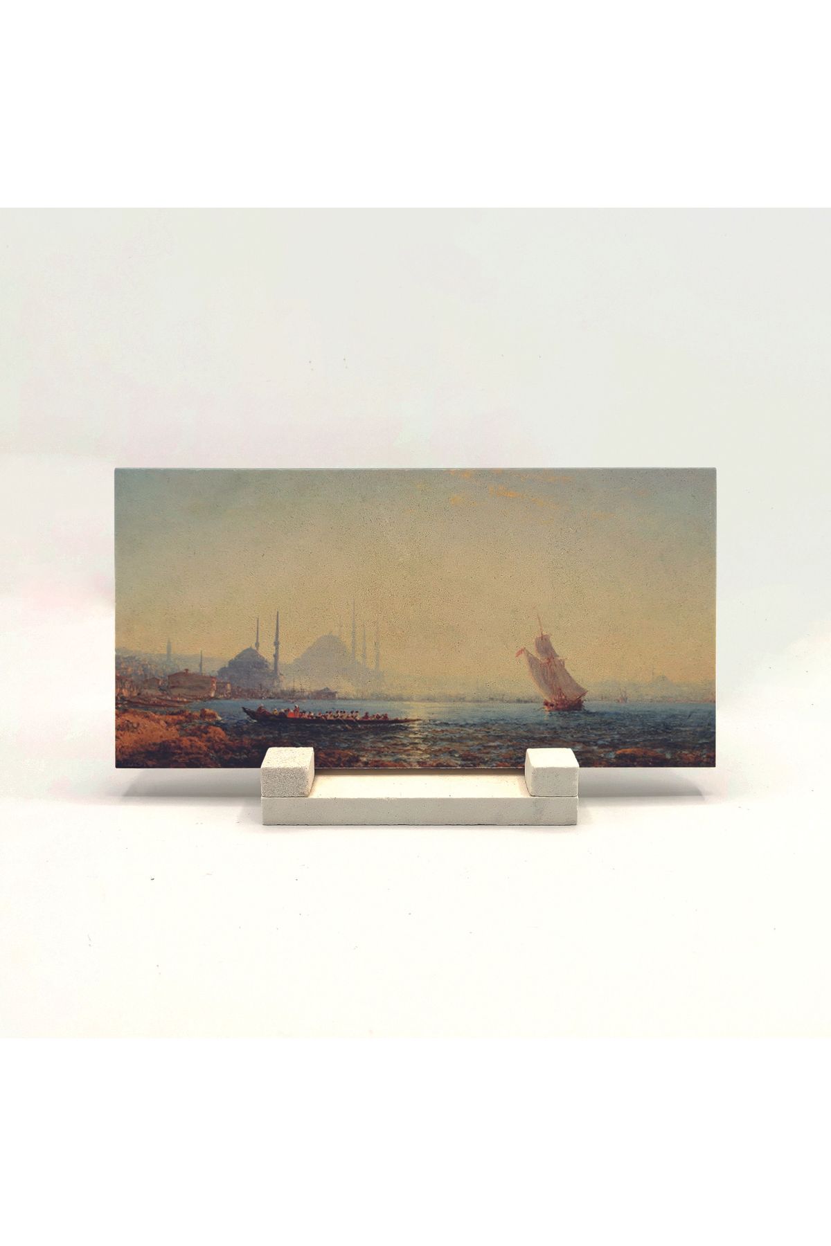 Souvenest Eski İstanbul Resmi Baskılı Doğaltaş Masaüstlük 10x20 Drt-11