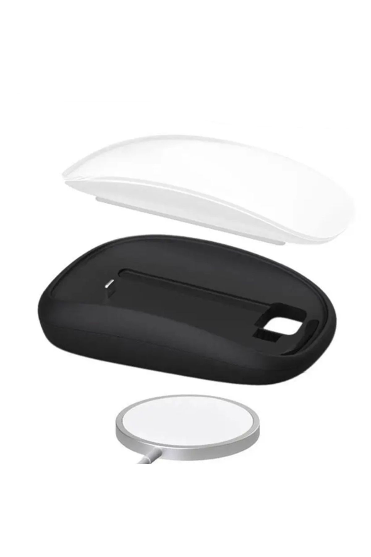 GÜMRÜK BEY Magic Mouse 2 Uyumlu Bağlantı İstasyonu Şarj Ünitesi Ergonomik Kablosuz Şarj Pedi Muhafazası