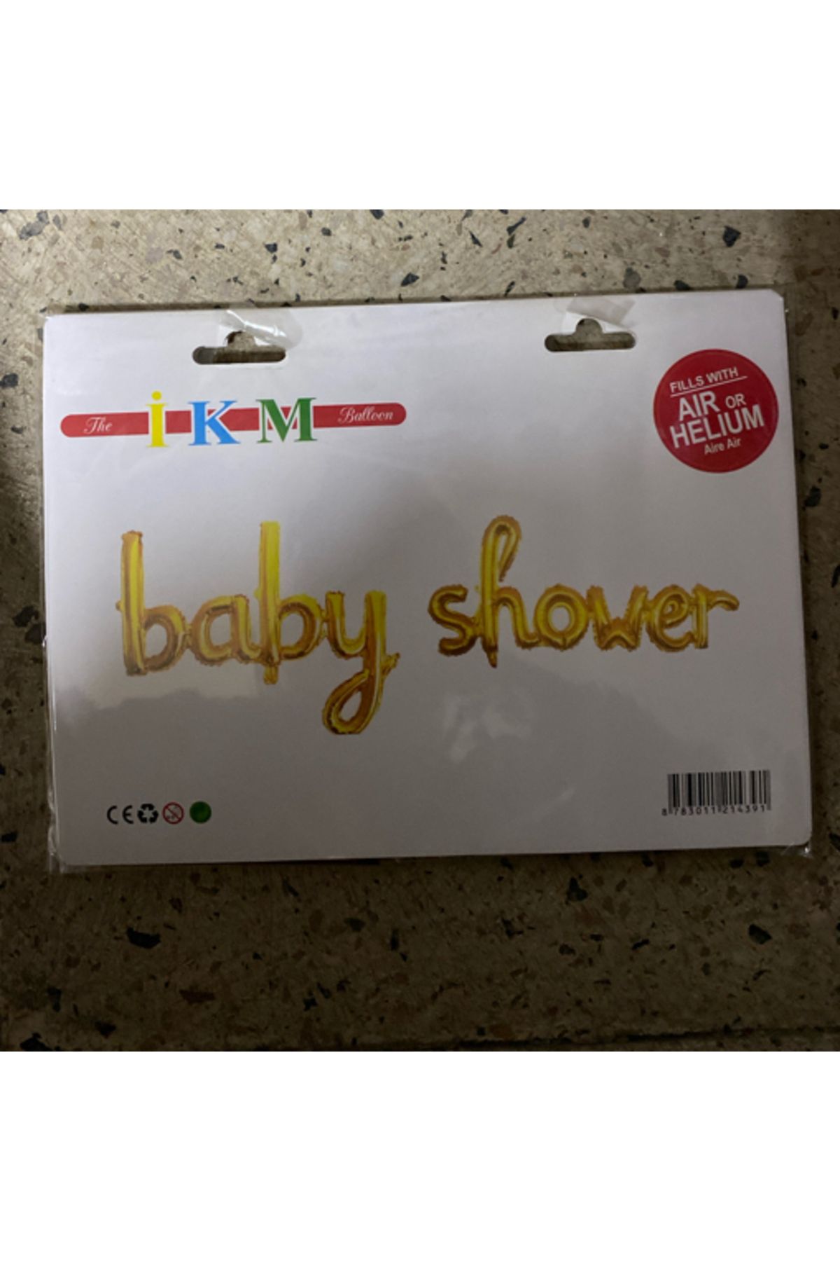Ta-Fu Global İKM BABY SHOWER YAZI HELYUM BALON