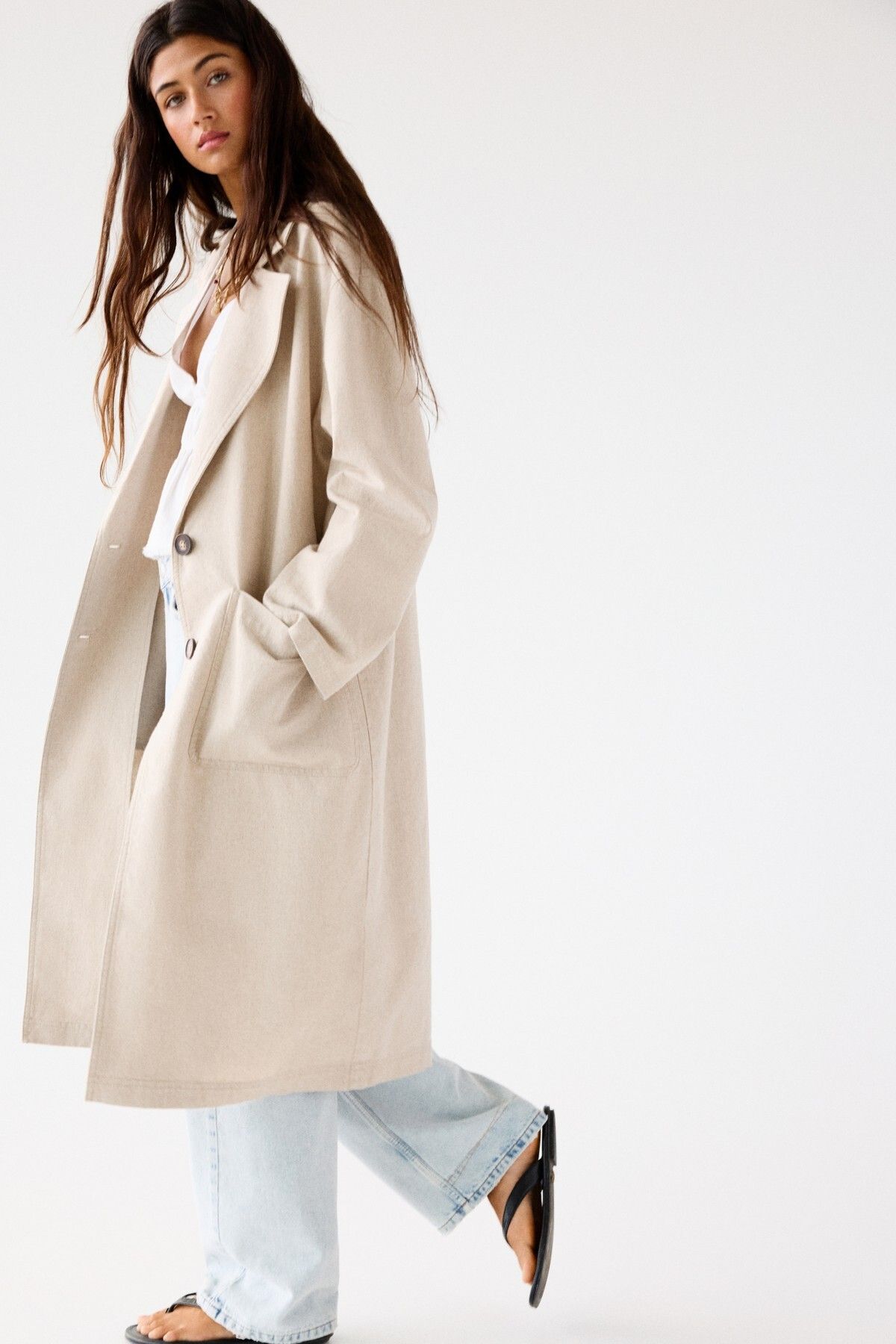 Pull & Bear Uzun rustik kaban
