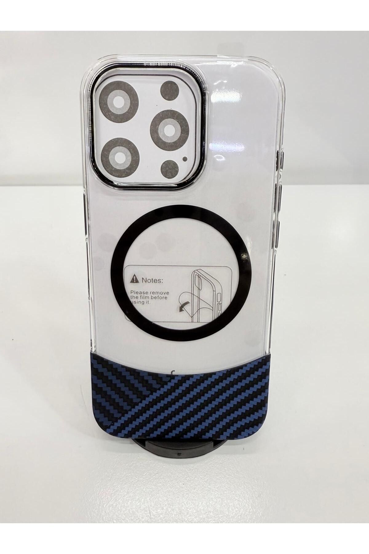 İnci İphone 16 pro magsafe çift katmanlı karbon kılıf