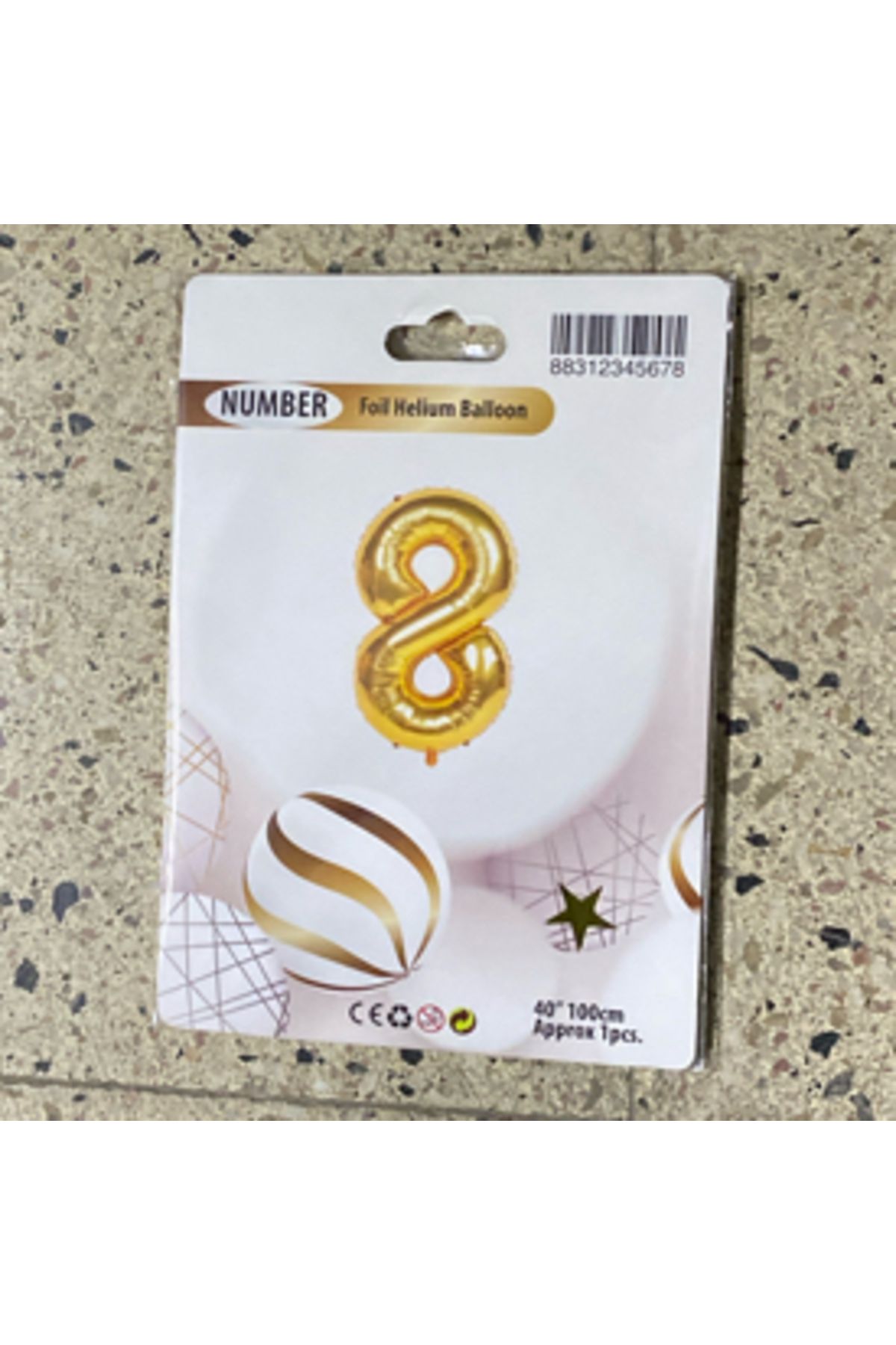 Ta-Fu Global 8 - GOLD HELYUM BALON