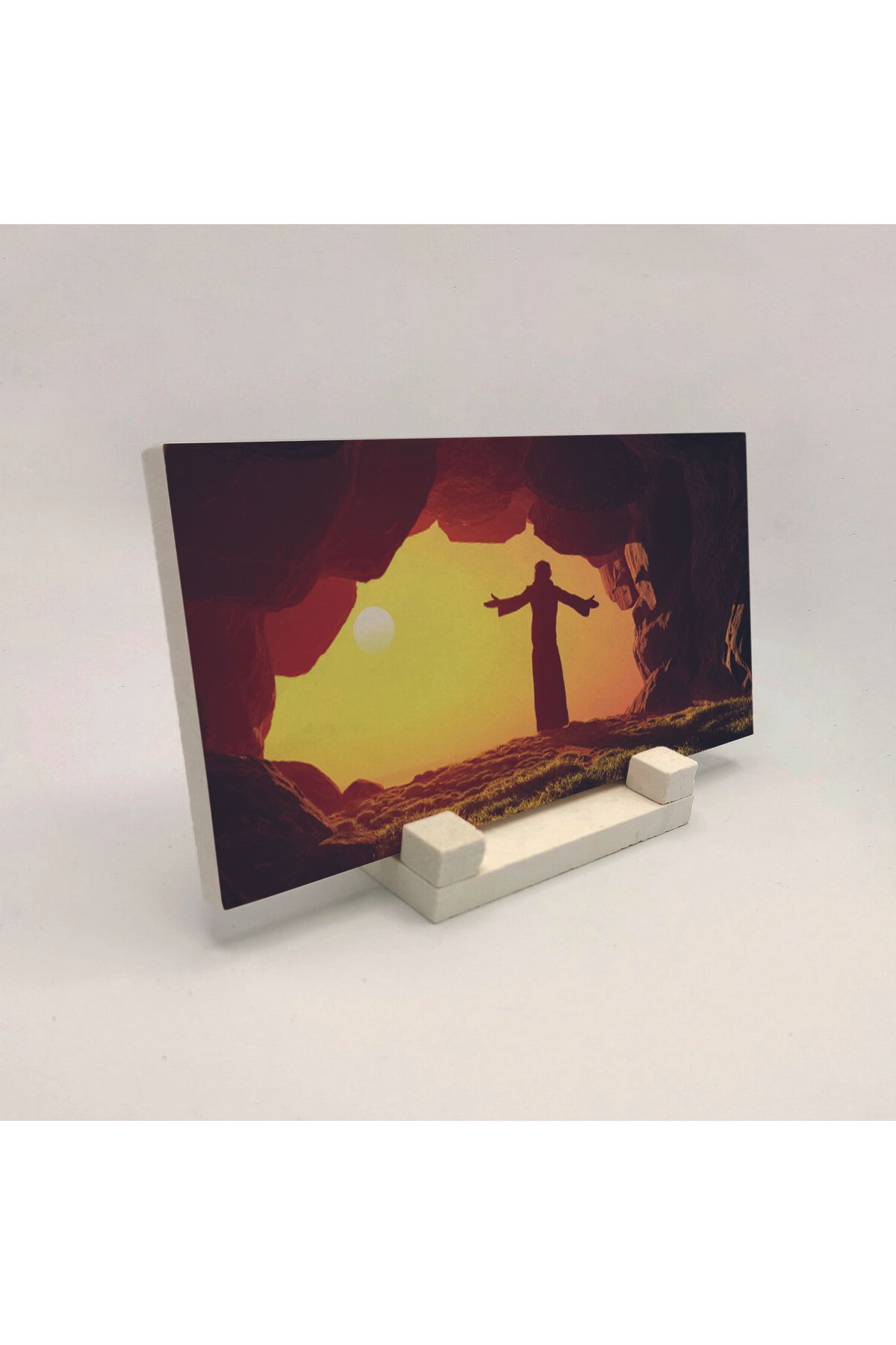 Souvenest Isa Baskılı Doğaltaş Masaüstlük 10x20 DRG-57