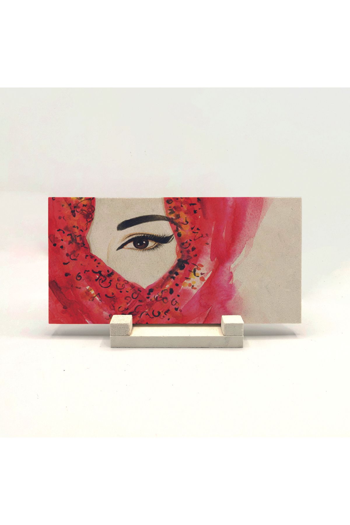 Souvenest Arap Kadın Baskılı Doğaltaş Masaüstlük 10x20 Drg-50