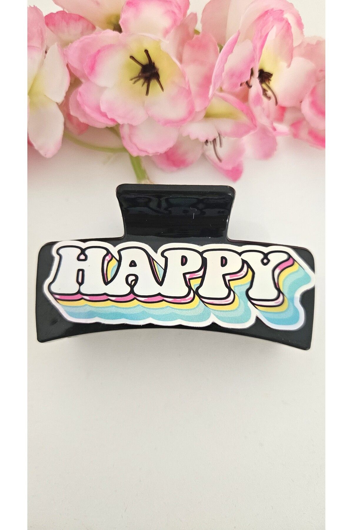 cityvision HOLOGRAFİK METALİK HAPPY MANDAL TOKA 8 CM