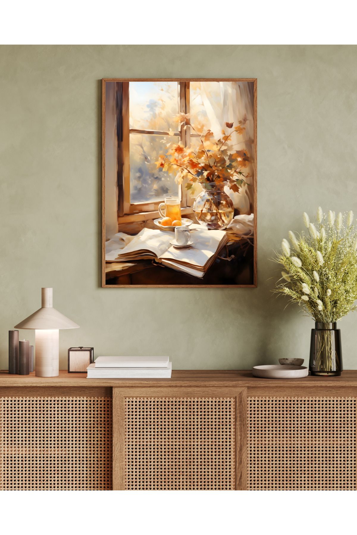 woodhomeworks tek parça salon ofis dekor tablo
