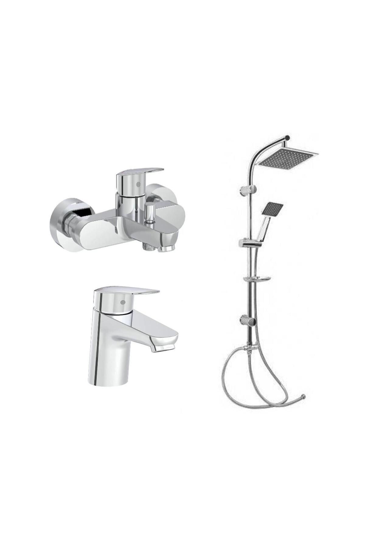 Artema Flow Round Lavabo Banyo Batarya GMS Karine Duş Seti