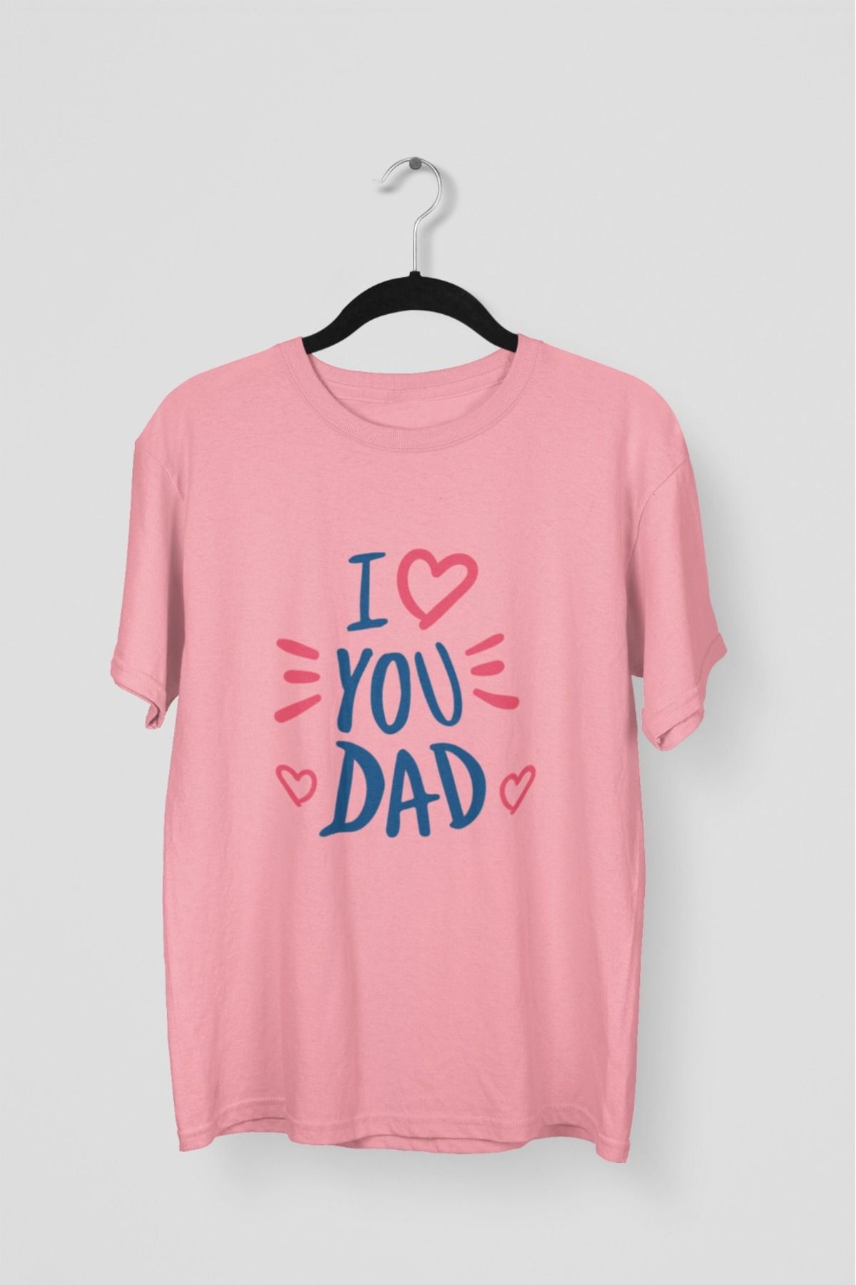 Butik ERKEK/KADIN -I YOU DAD- TRANSFER BASKILI YUVARLAK YAKA KISA KOL TİŞÖRT