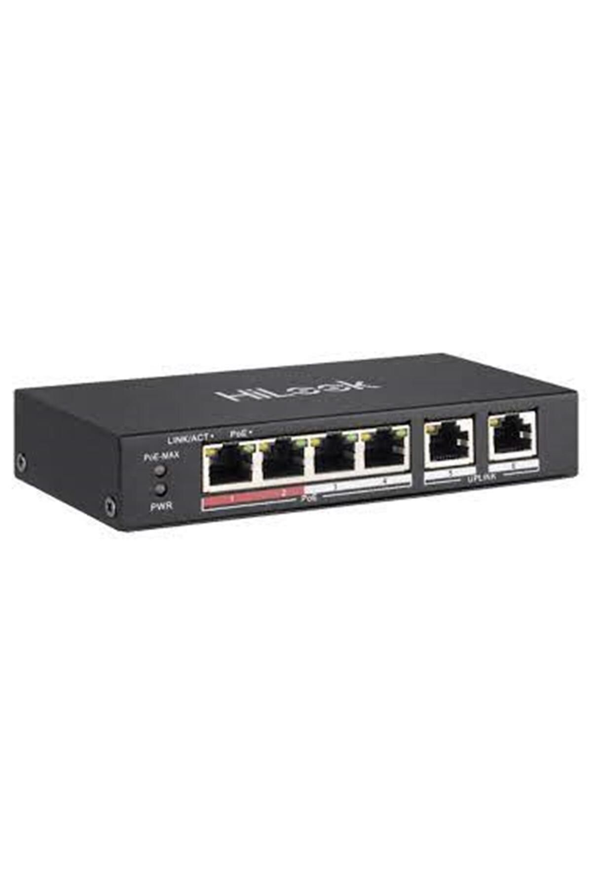 Vobotek Teknoloji Hilook NS-0106P-35 4 Port PoE, 35W, +2 Port Megabit Uplink Switch